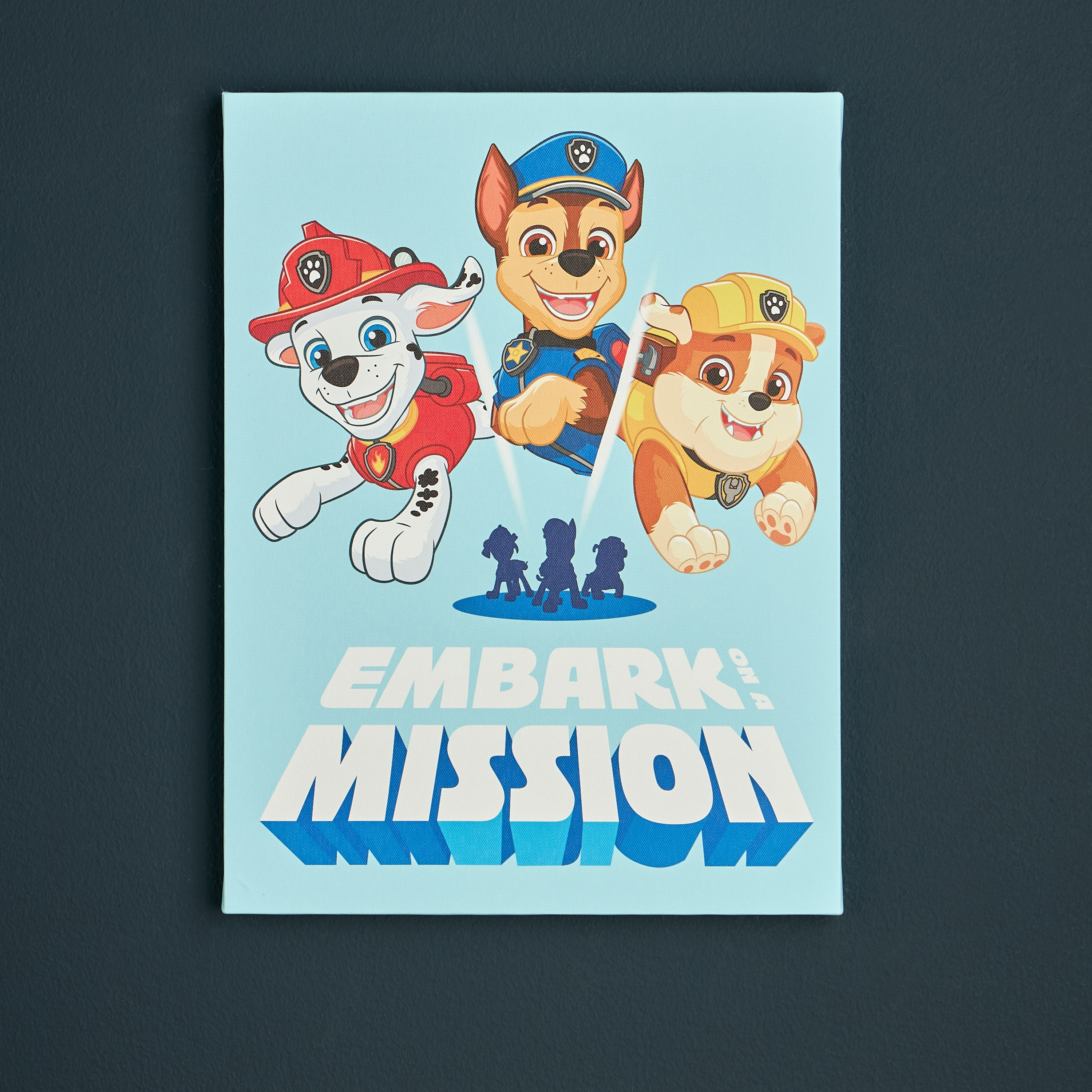 Embark Mission Paw Patrol Canvas Wall Art - 30x40 cm-babyandkids-decorandlighting-decor-wallart-image-1