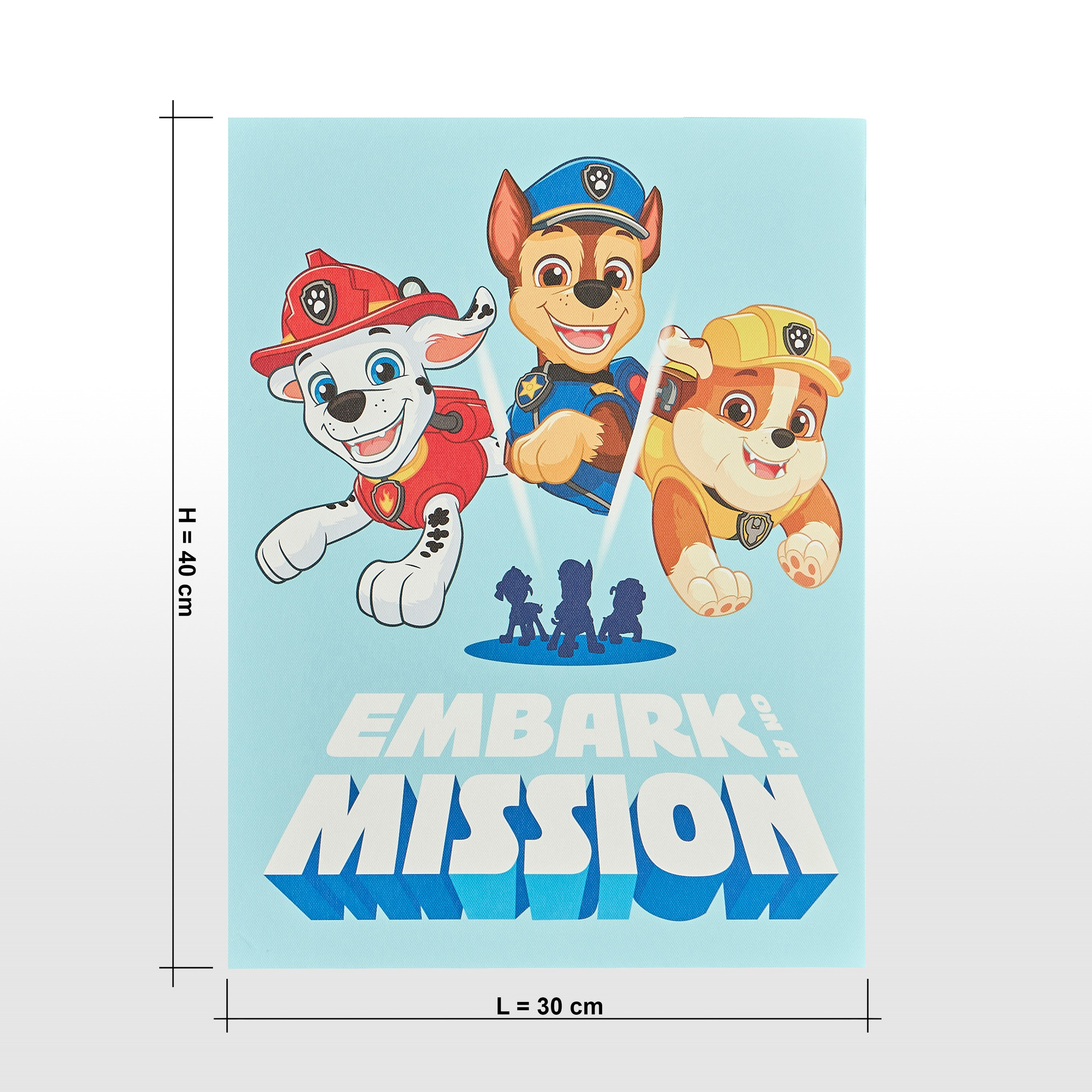 Embark Mission Paw Patrol Canvas Wall Art - 30x40 cm-babyandkids-decorandlighting-decor-wallart-image-4