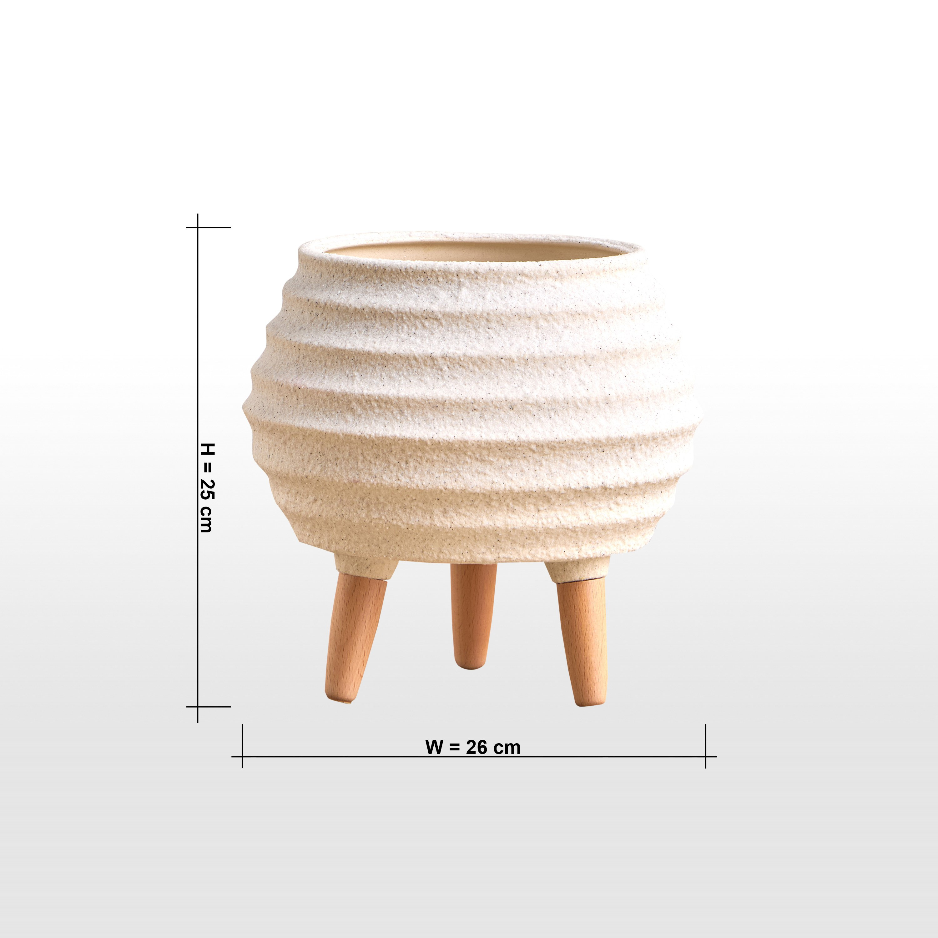 Meyer Ceramic Planter - 25 cm-household-gardenandoutdoor-potsandplanters-planters-image-5