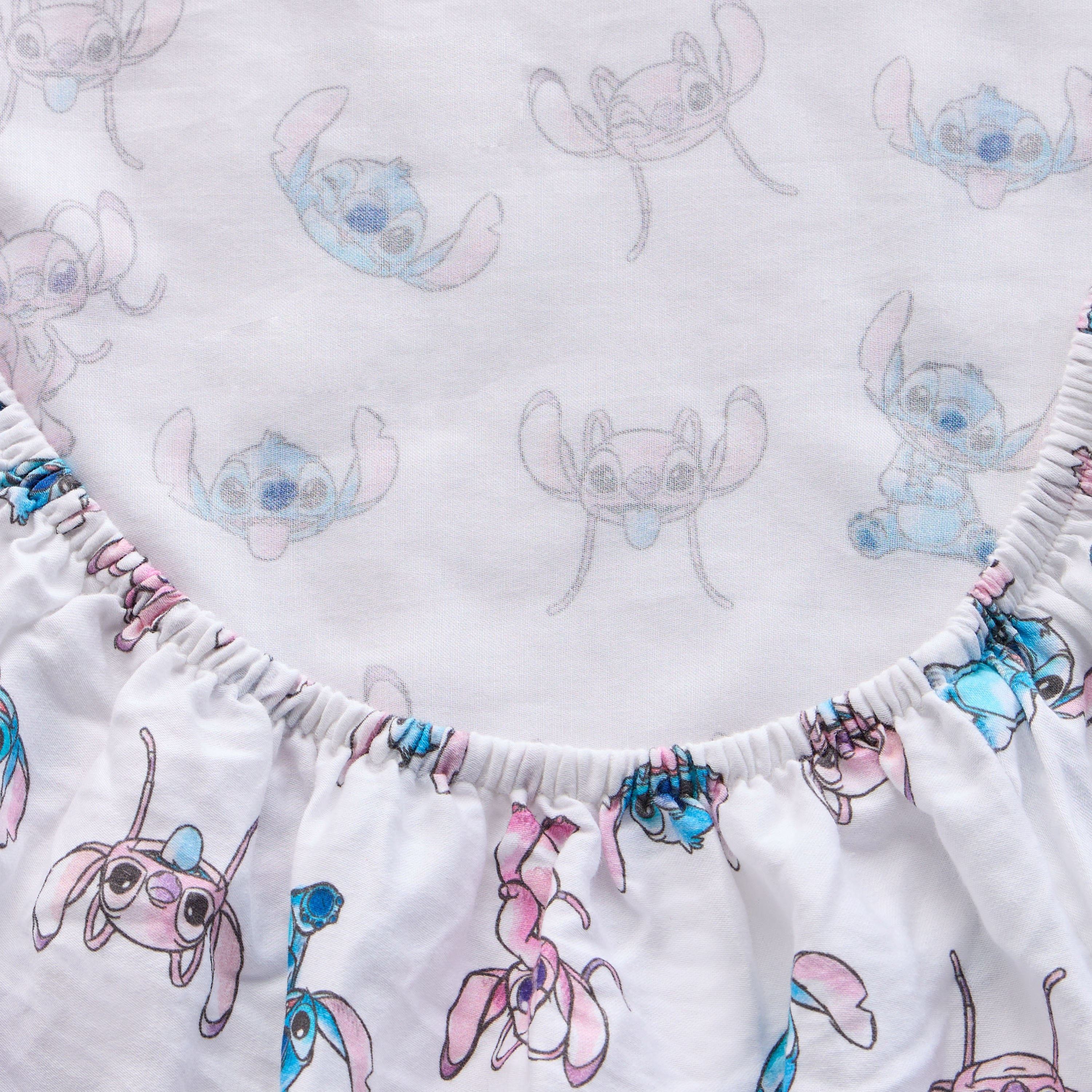 Stitch Howdy Cotton 230 Thread Count Single Fitted Sheet - 90x200+33 cm-babyandkids-beddingandwindows-bedding-fittedandflatsheets-image-2