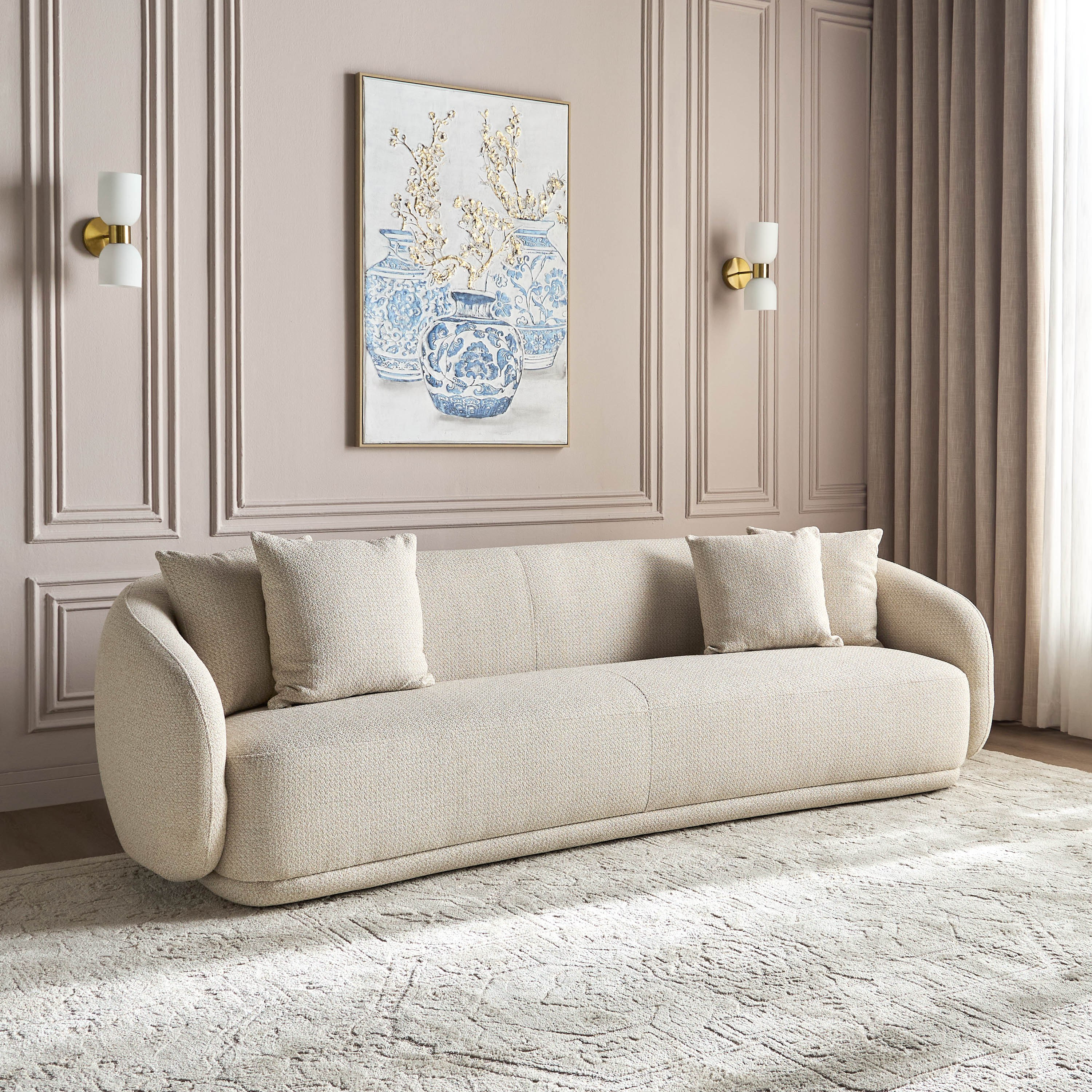 【☺︎商品】MADEIRA SOFA Fabric Shop Jacob 4-Seater Fabric Sofa | Homecentre Oman