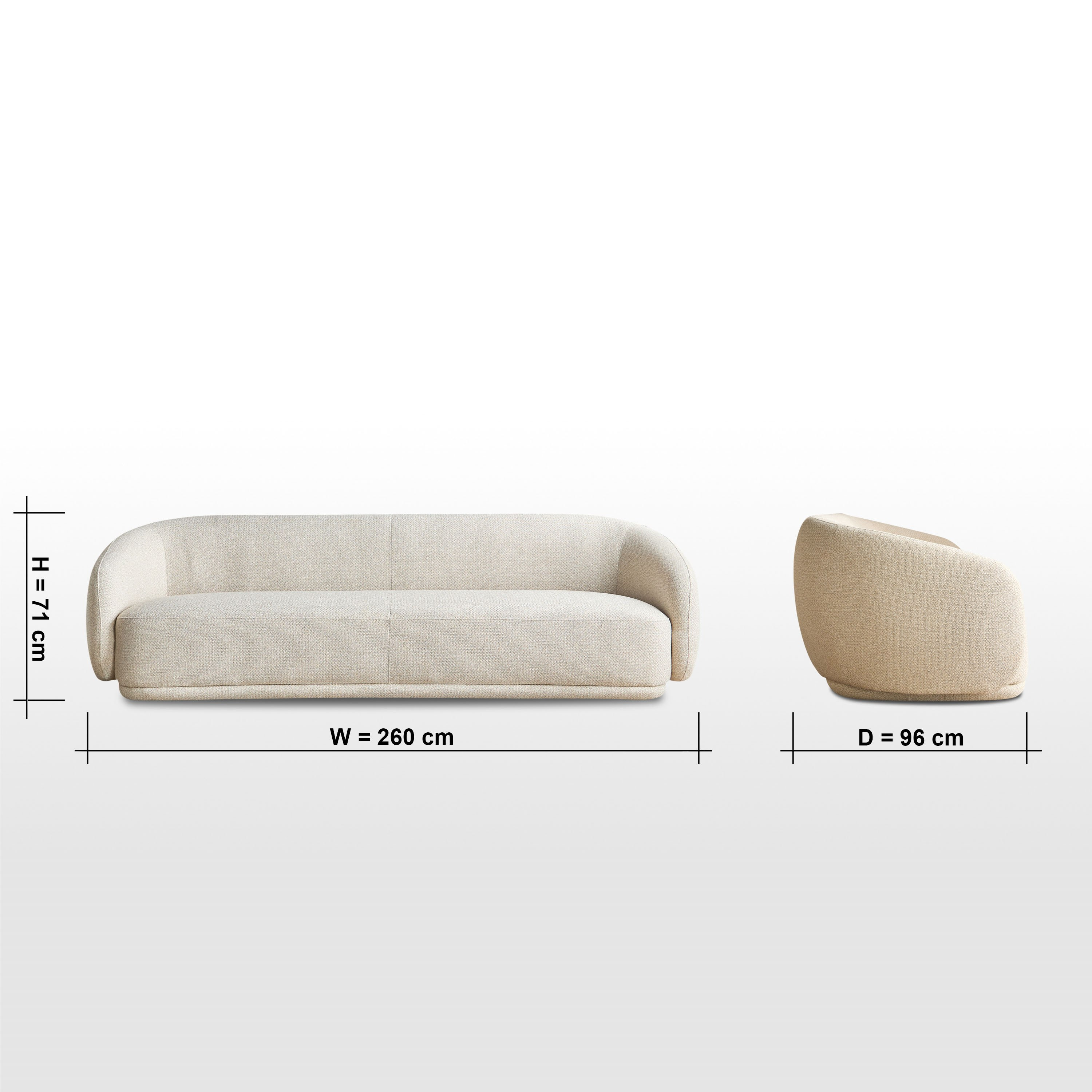 Shop Jacob 4-Seater Fabric Sofa | Homecentre Oman