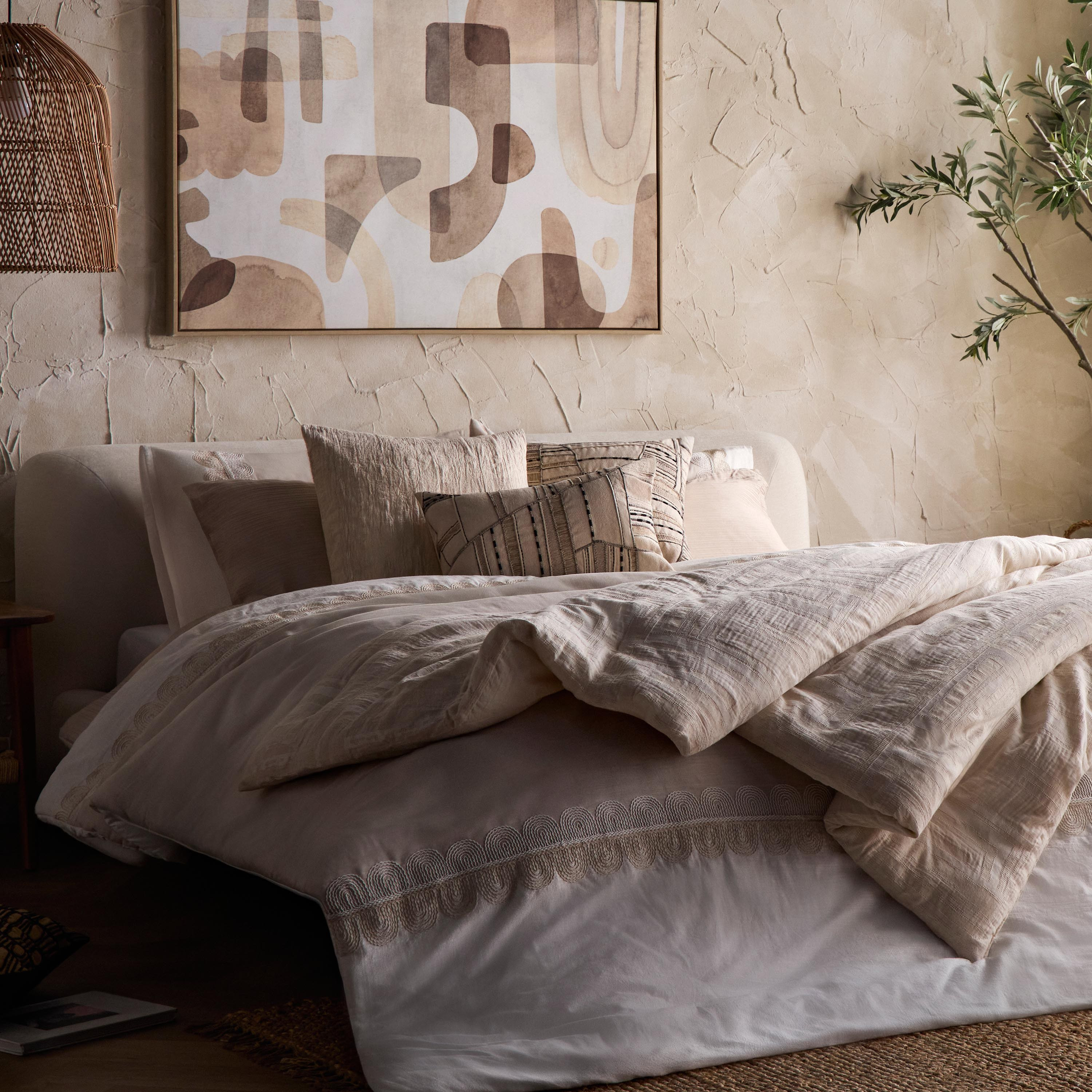 Kuba Cotton Embroidered 6-Piece Super King Comforter and Sheet Set - 260x240 cm-household-bedding-comfortersandbedspreads-bedinabag-image-8