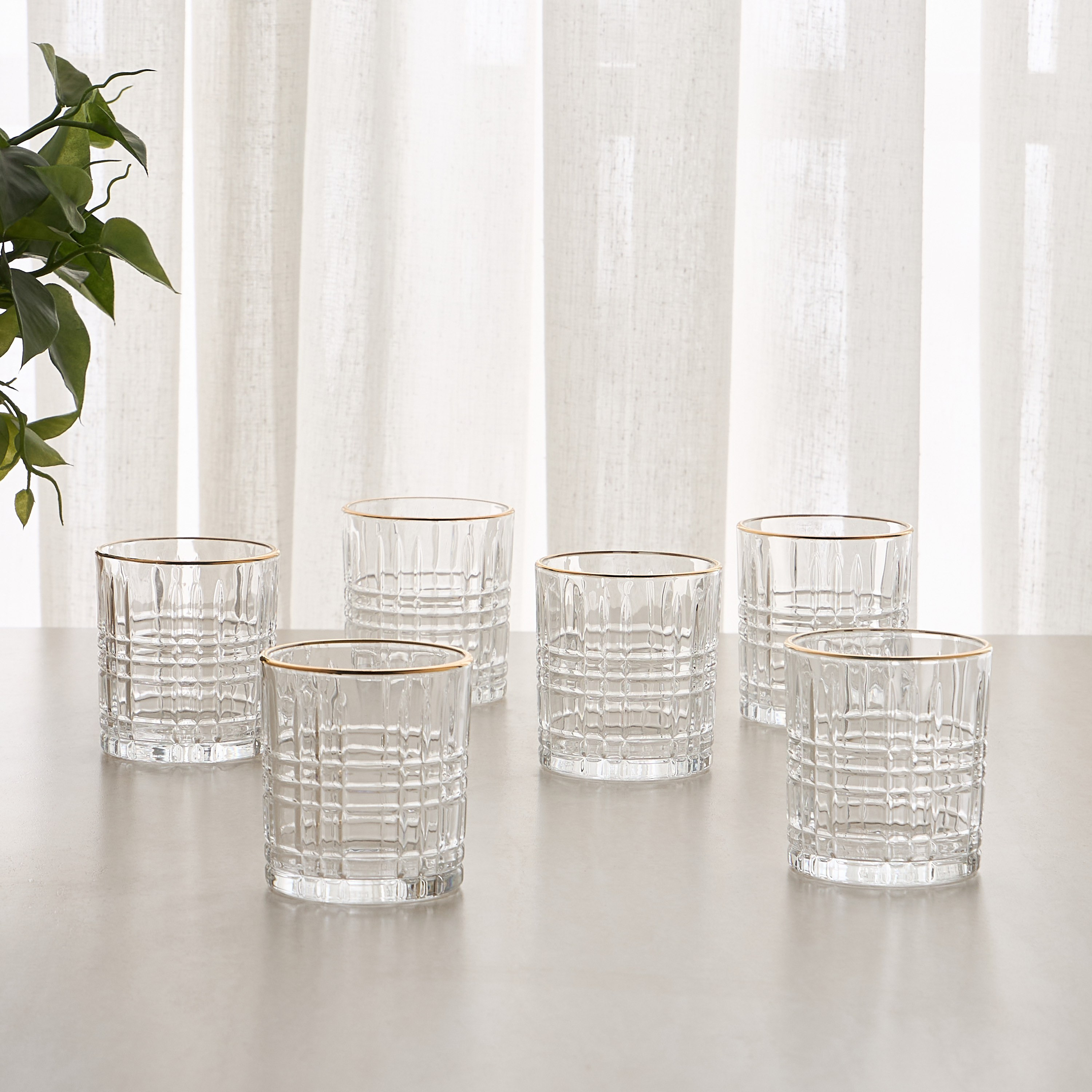 Noura 6-Piece DOF Glass Set - 300 ml-household-dining-glassware-drinkingglasses-image-1