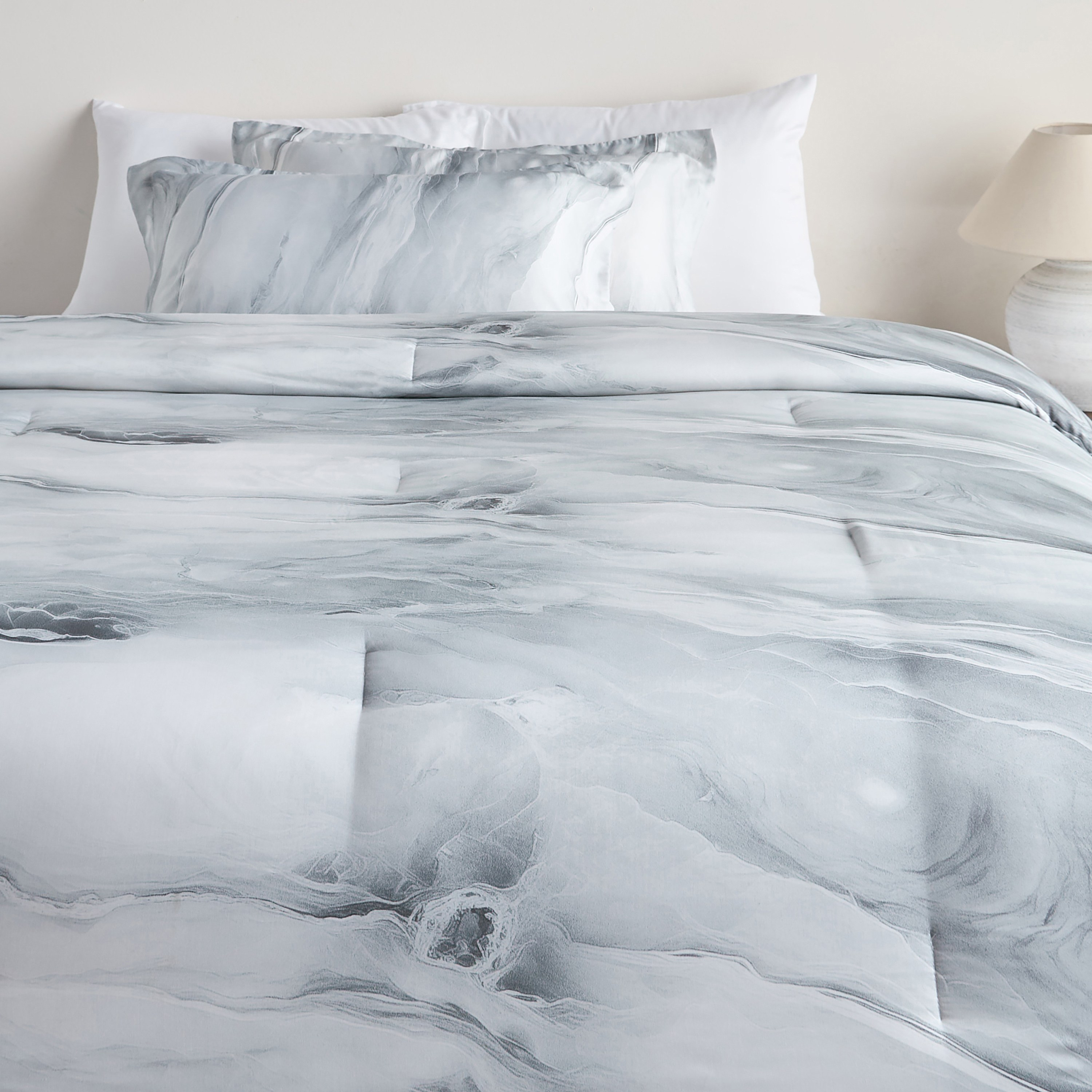 Jaydee Waves Lyocell 6-Piece Super King Comforter and Sheet Set - 240x260 cm-household-bedding-comfortersandbedspreads-bedinabag-image-2