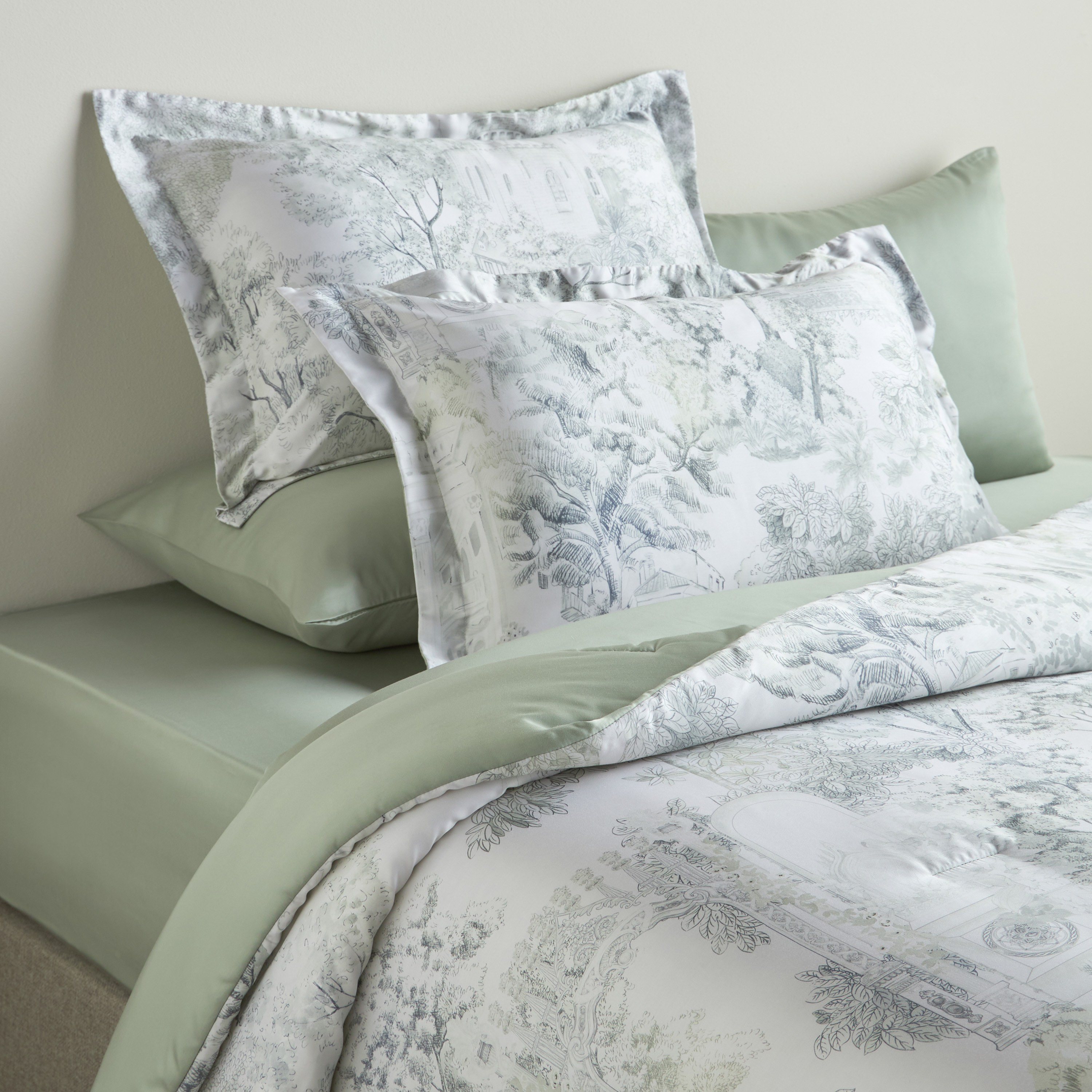 Julia Scenic Lyocell 300 Thread Count 6-Piece Super King Comforter and Sheet Set - 240x260 cm-household-bedding-comfortersandbedspreads-bedinabag-image-1