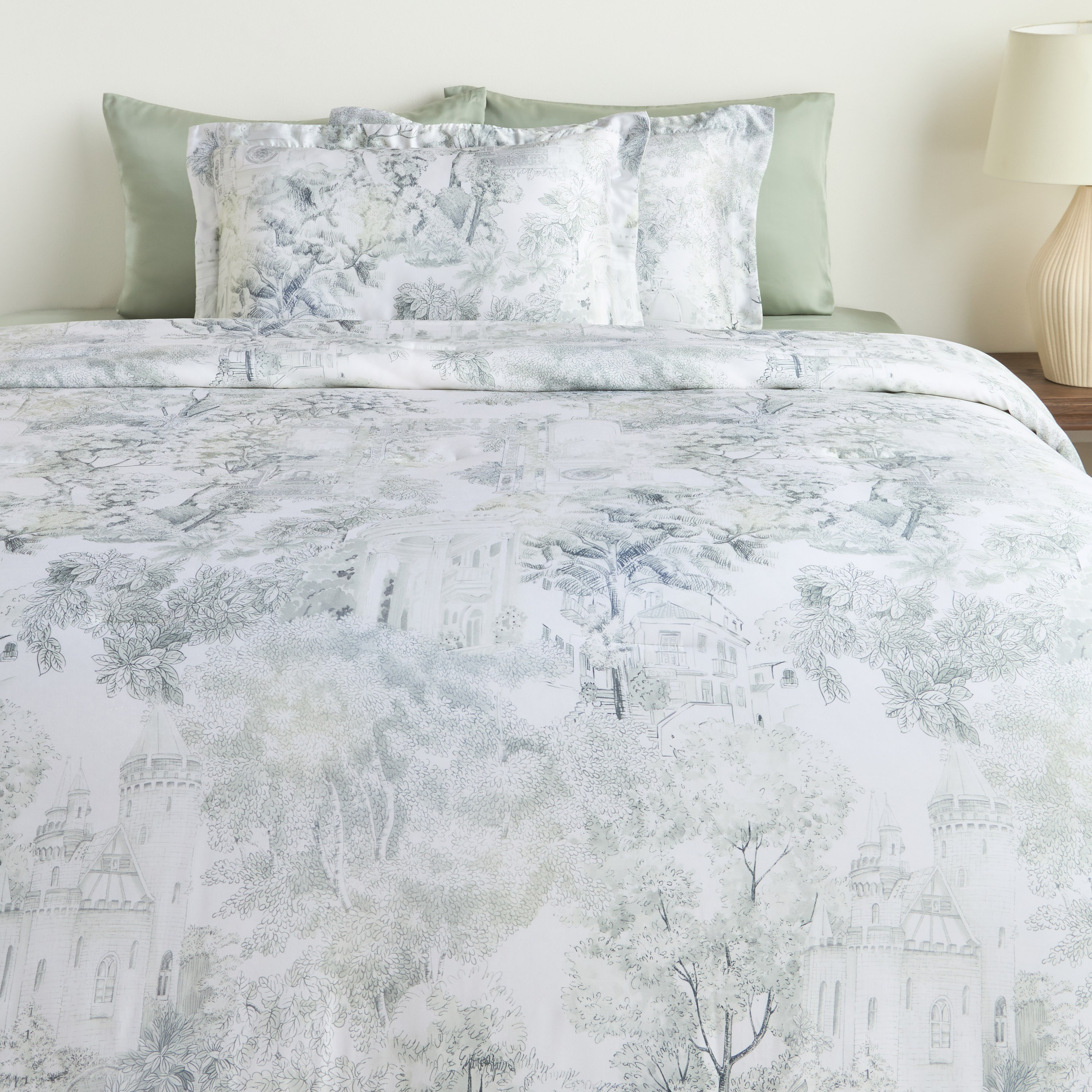 Julia Scenic Lyocell 300 Thread Count 6-Piece Super King Comforter and Sheet Set - 240x260 cm-household-bedding-comfortersandbedspreads-bedinabag-image-2