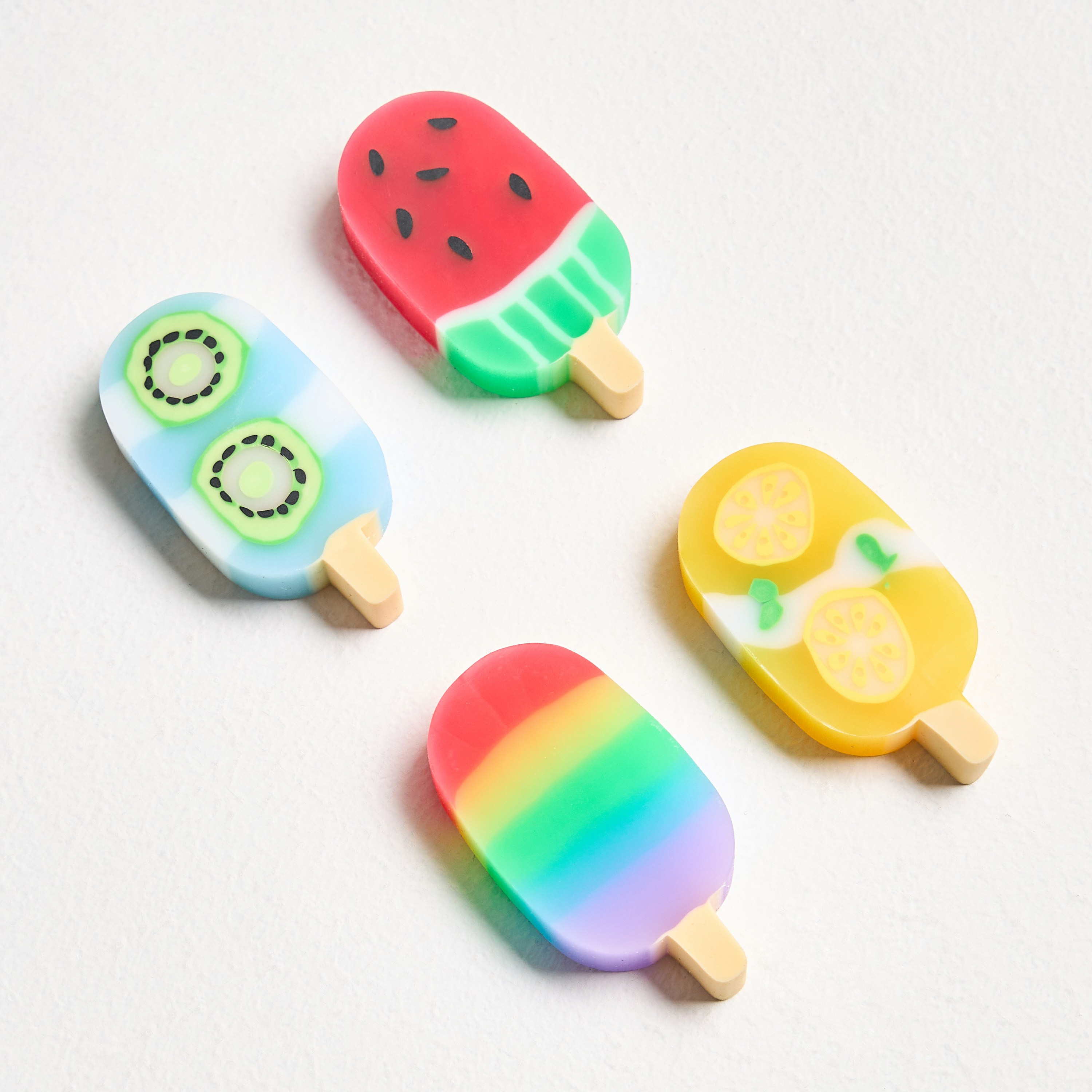 Popsicle Ice Cream Eraser - Set of 4