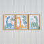 طقم زينة حائط كانفاس مؤطرة بارزة الملمس بتصميم ديناصور من 3 قطع - 30x40 سم-kids-decorandlighting-decor-wallart-image-4
