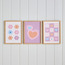 طقم زينة حائط كانفاس مؤطرة بتصميم قلوب من 3 قطع - 30x40 سم-kids-decorandlighting-decor-wallart-image-4