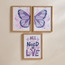 طقم زينة حائط كانفاس بارزة الملمس 3 قطع بطبعات فراشات - 30×40 سم-kids-decorandlighting-decor-wallart-image-3