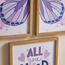 طقم زينة حائط كانفاس بارزة الملمس 3 قطع بطبعات فراشات - 30×40 سم-kids-decorandlighting-decor-wallart-image-2