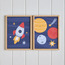 Rocket 2-Piece Framed Canvas Wall Art Set - 30x40 cm-kids-decorandlighting-decor-wallart-image-1