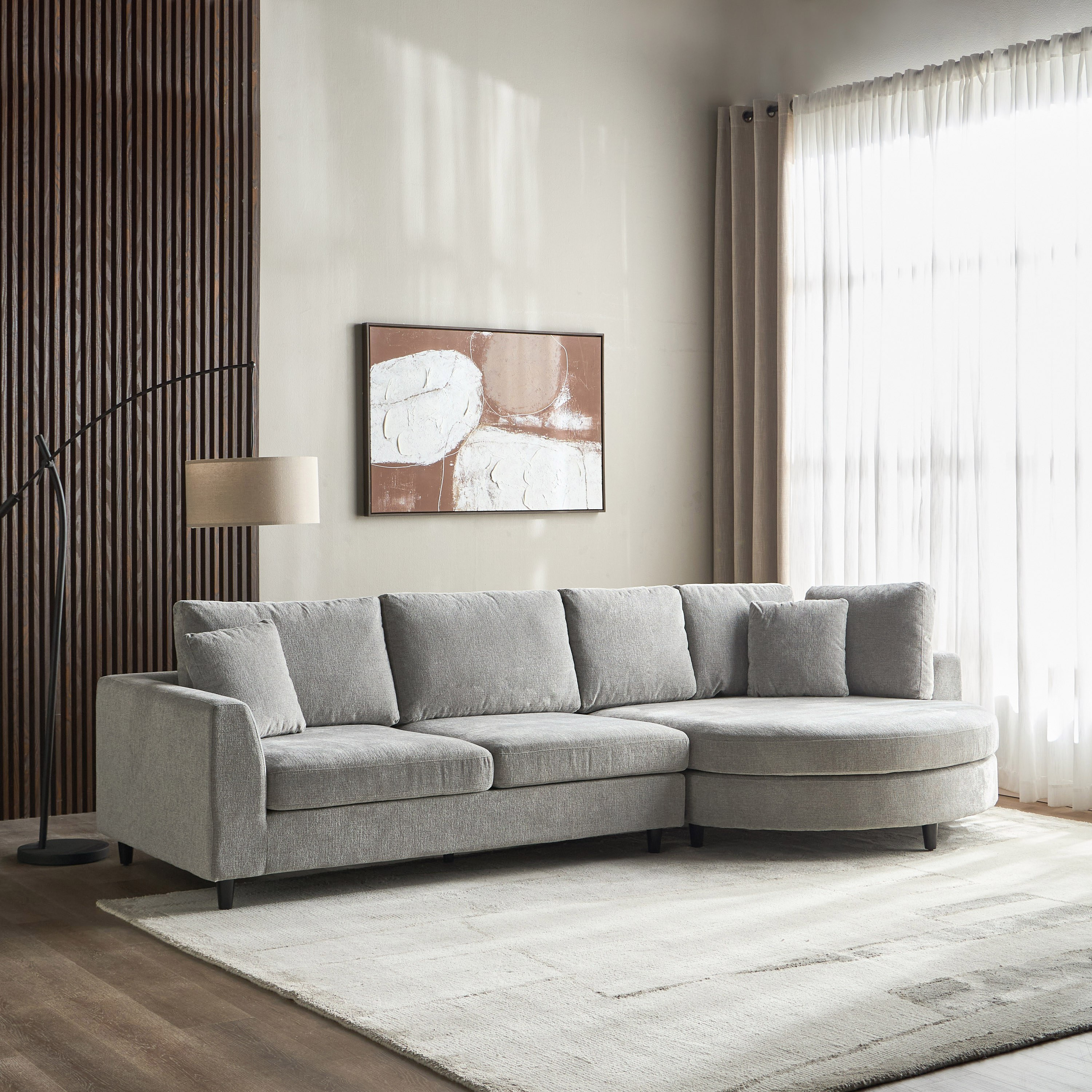 Marcos 3-Seater Fabric Right Corner Sofa