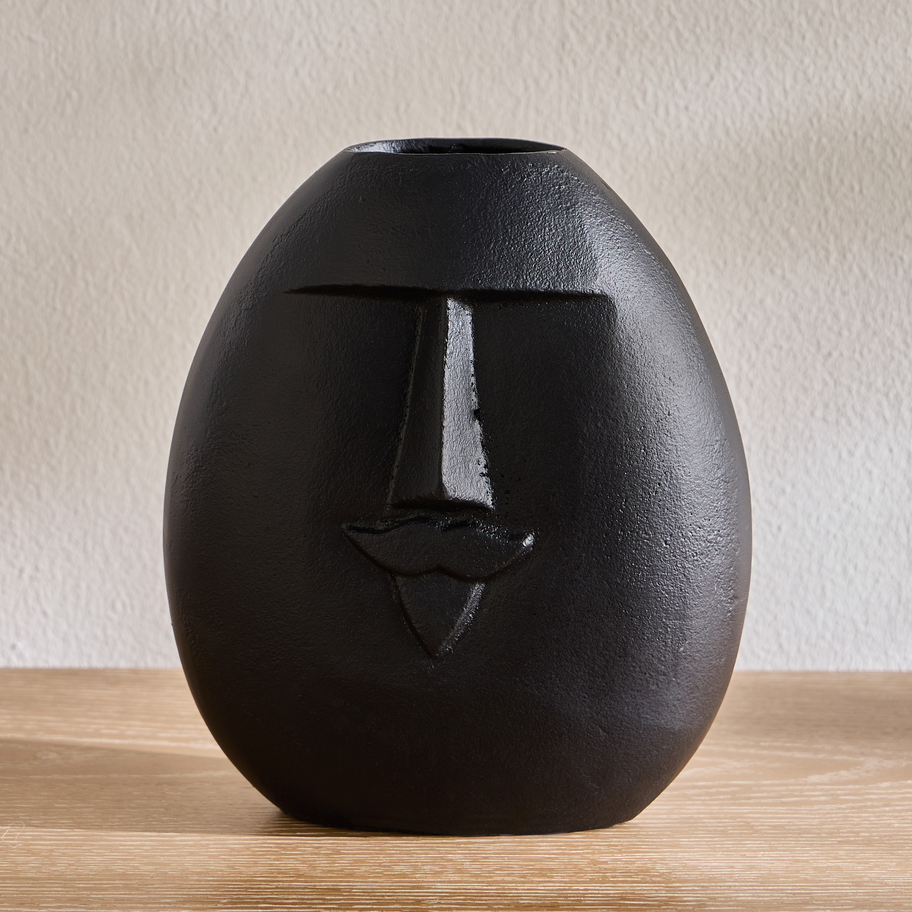 Nouf-Lucca Face Metal Vase - 20 cm