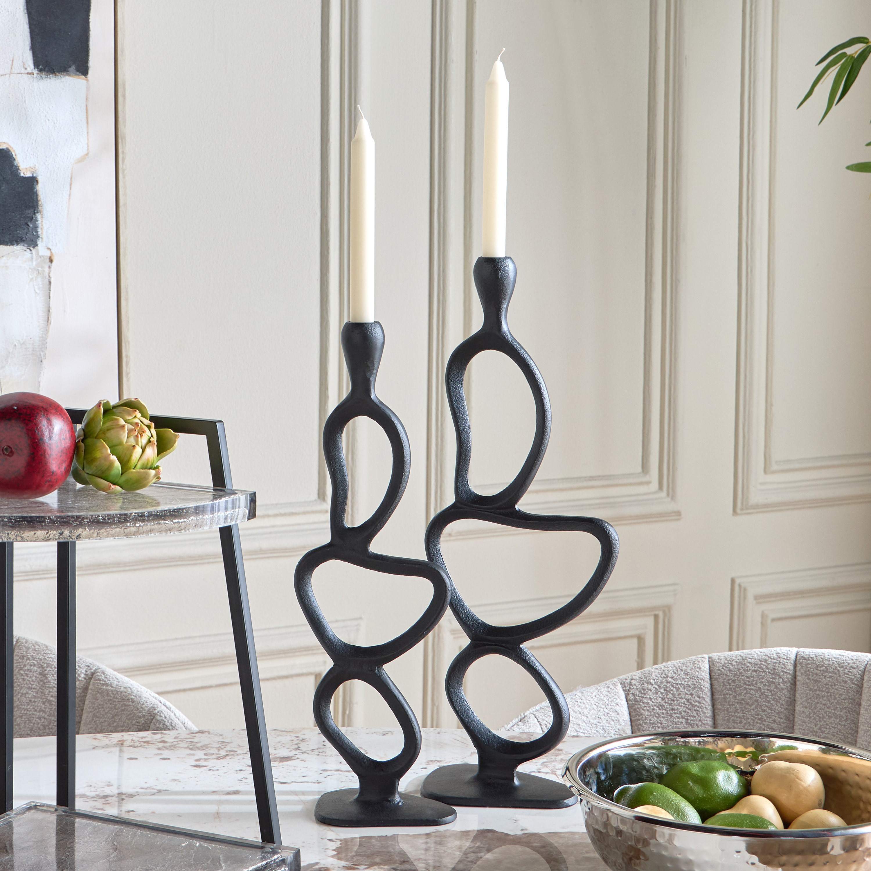 Nouf Serra Metal Taper Candleholder - 40 cm-household-decor-candleholdersandlanterns-image-6