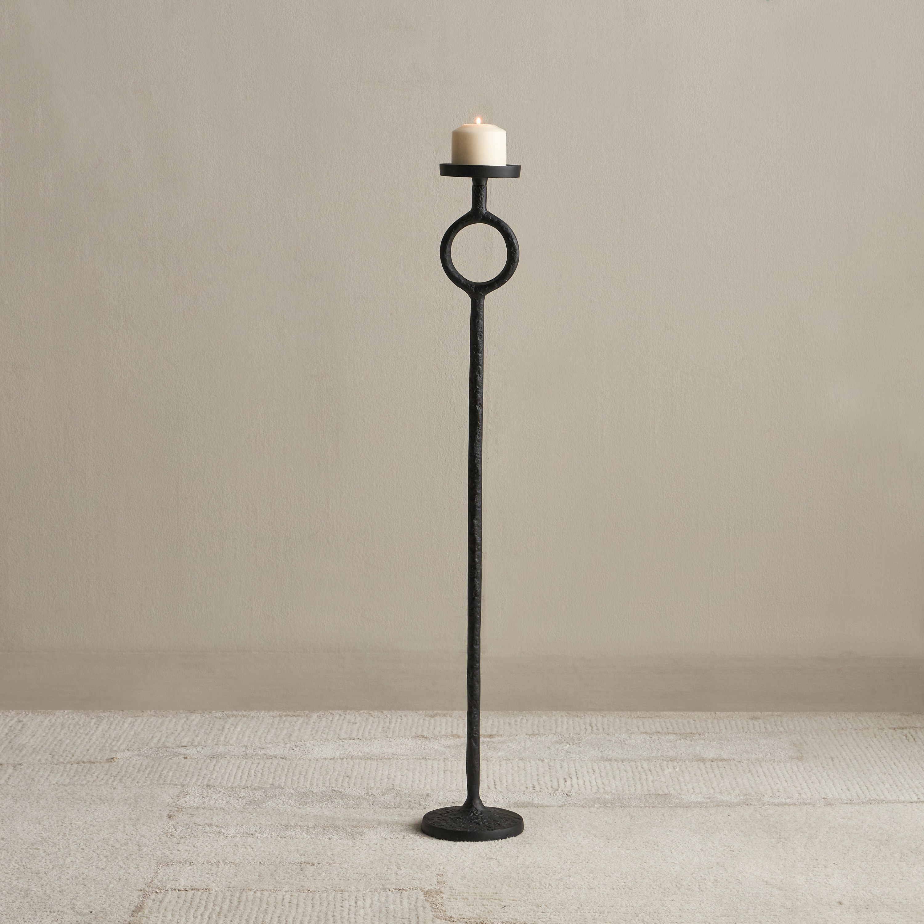 LouLou Floor Pillar Candleholder-household-decor-candleholdersandlanterns-image-2