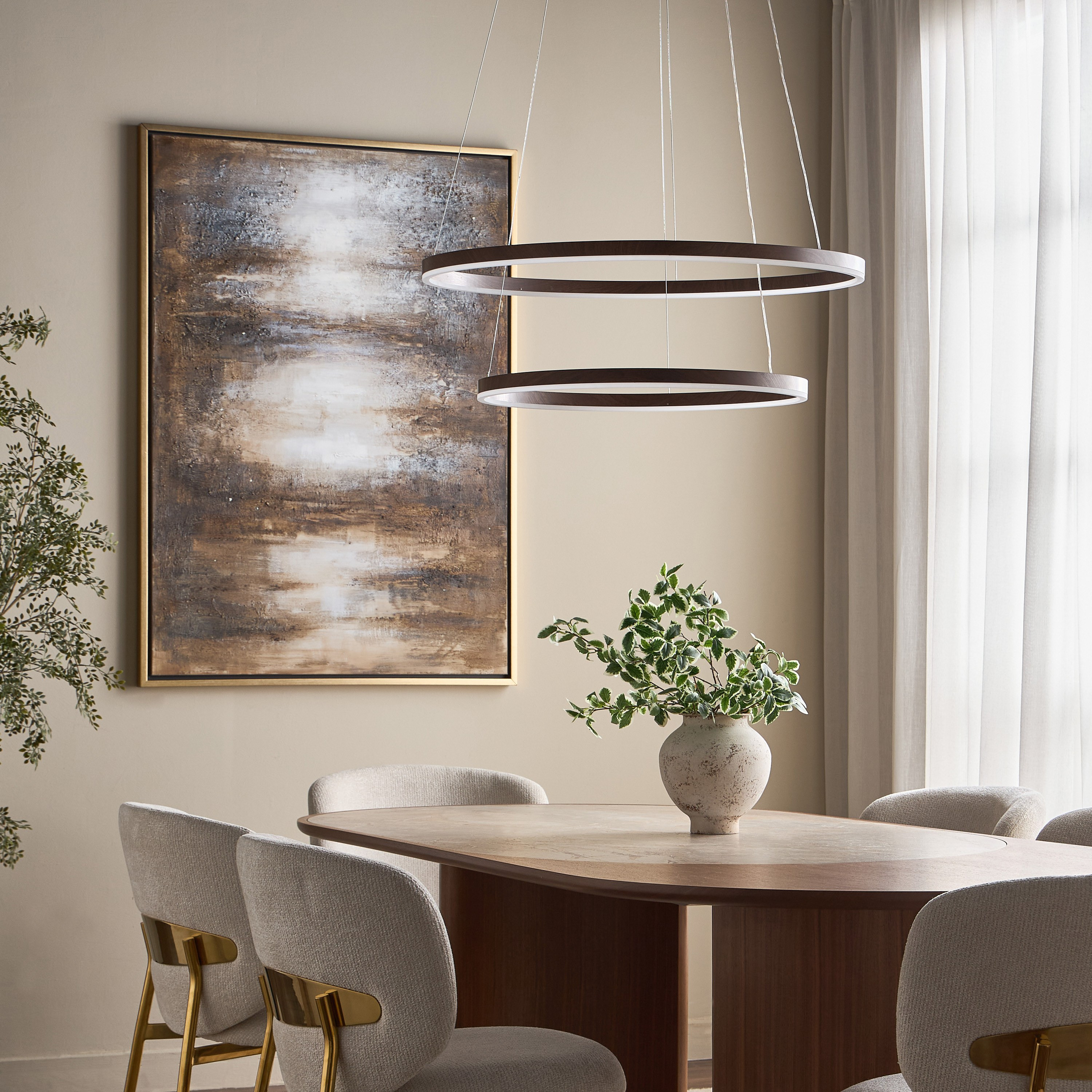 مصباح متدلي معدن بمصباحين - أنطوان-household-lighting-ceilinglamps-pendantlamps-image-4