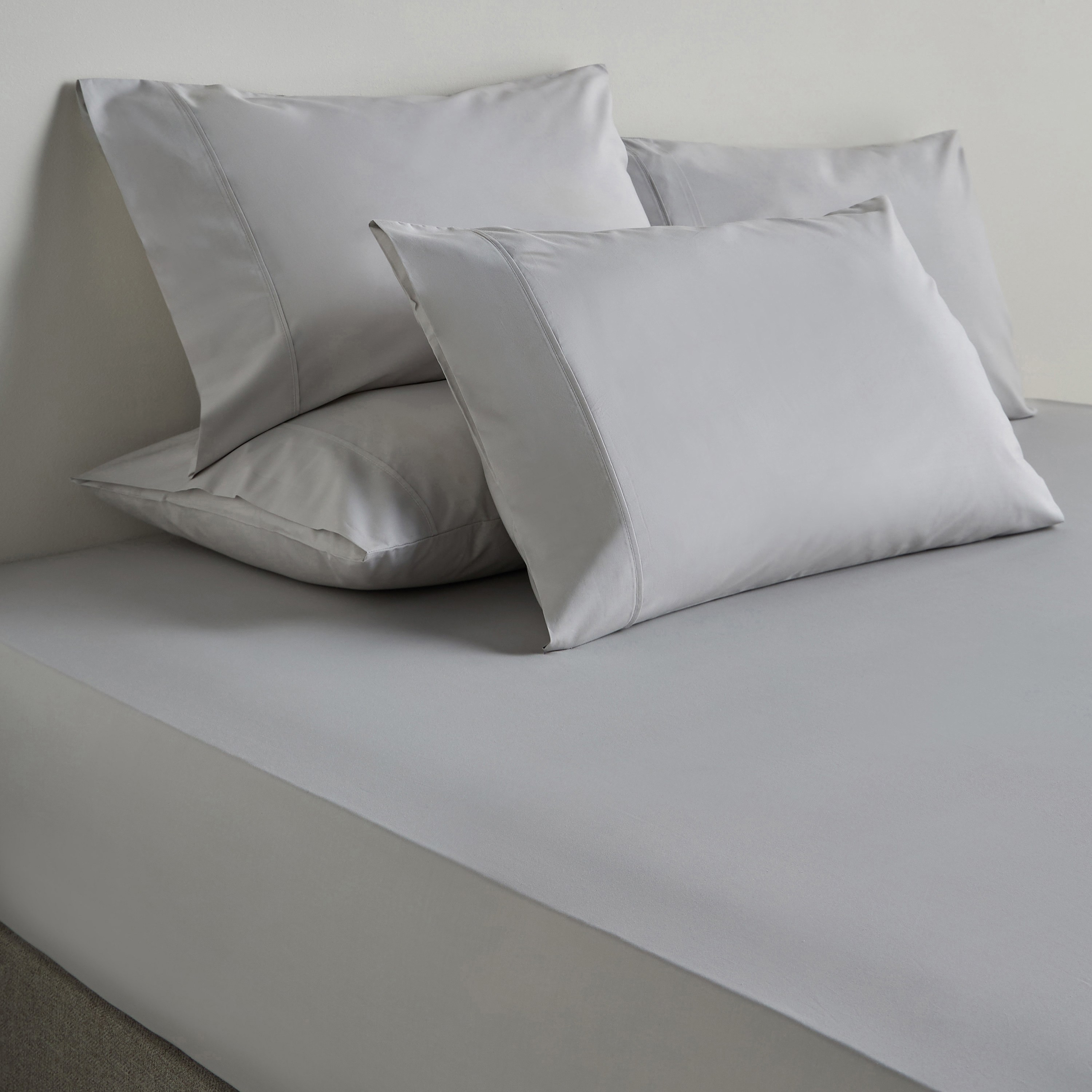 Organic Cotton Tencel Percale 6-Piece Full Fitted Sheet Set - 120x200 cm-household-bedding-sheetsandpillowcases-fittedsheets-image-1