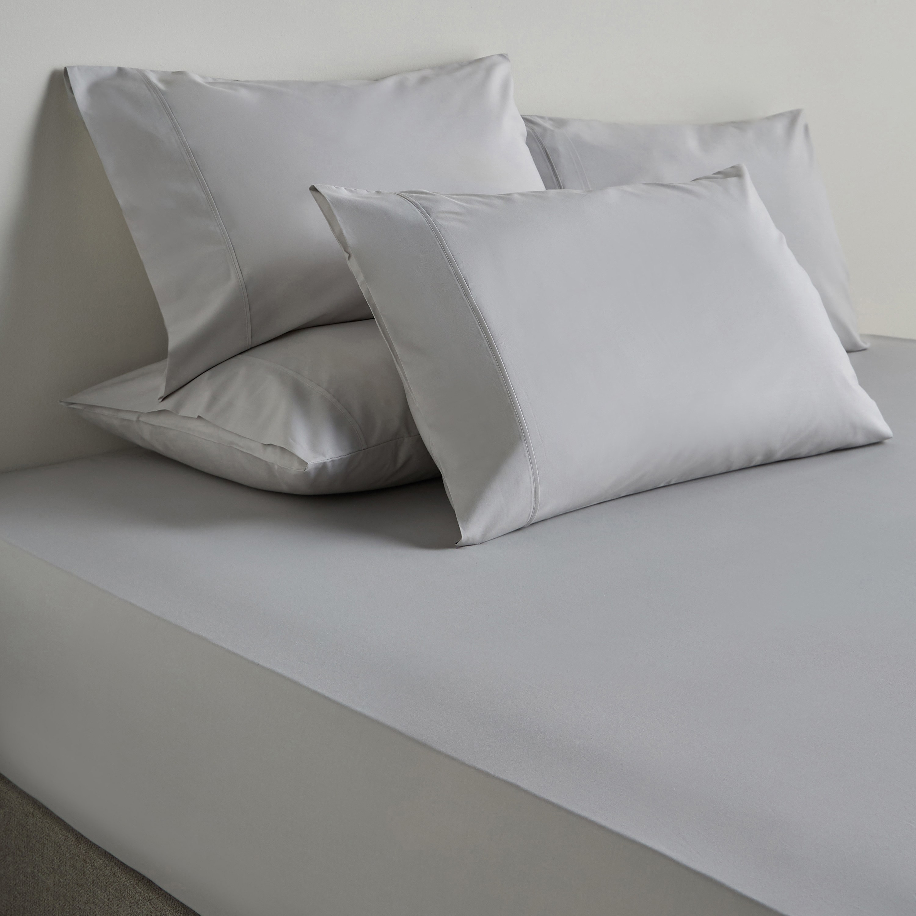Organic Cotton Tencel Percale 6-Piece Super King Fitted Sheet Set - 200x205 cm-household-bedding-sheetsandpillowcases-fittedsheets-image-1