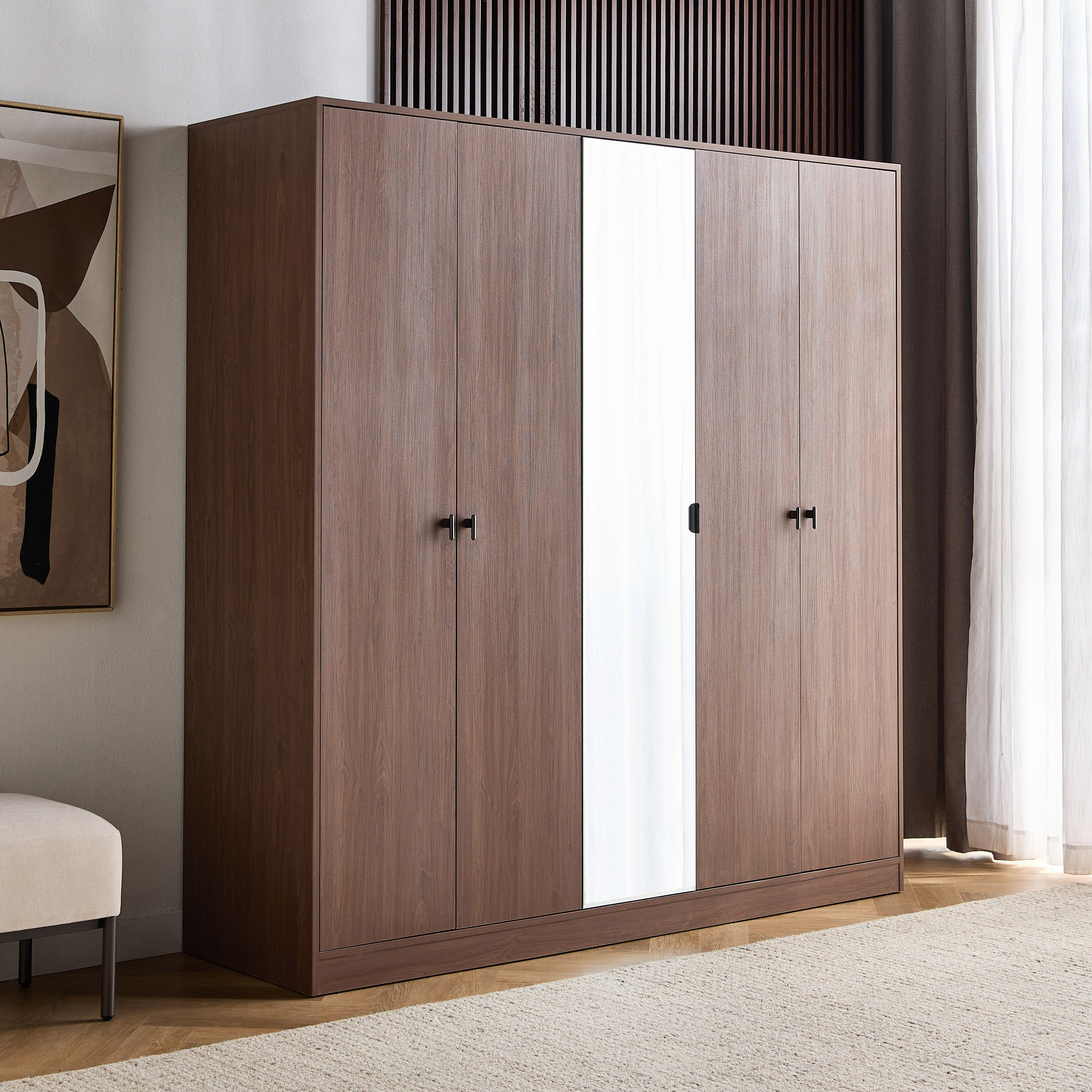 Zen 5-Door Wardrobe with 2 Drawers