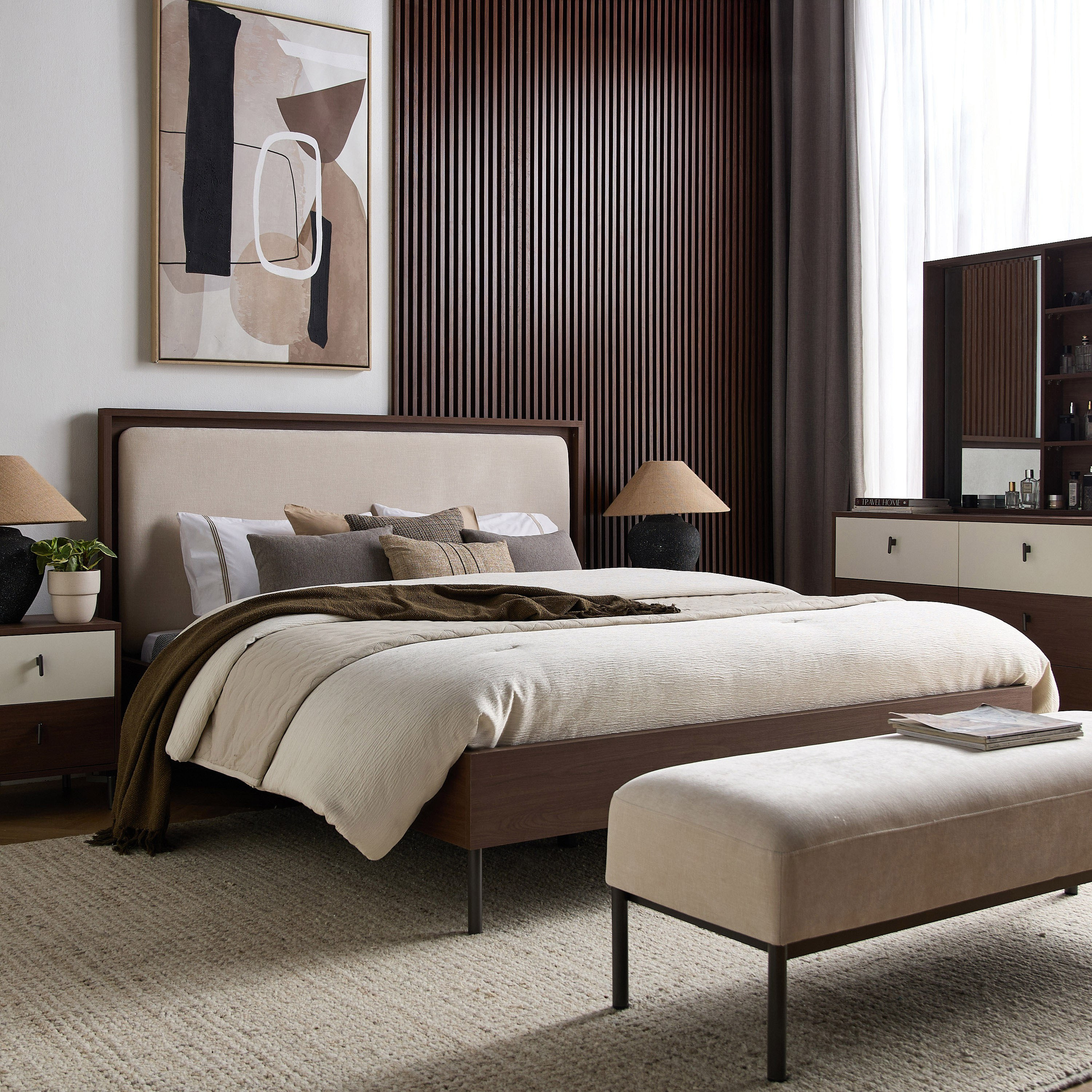 مقعد بنش قماش - زين-furniture-bedroom-benches-image-5