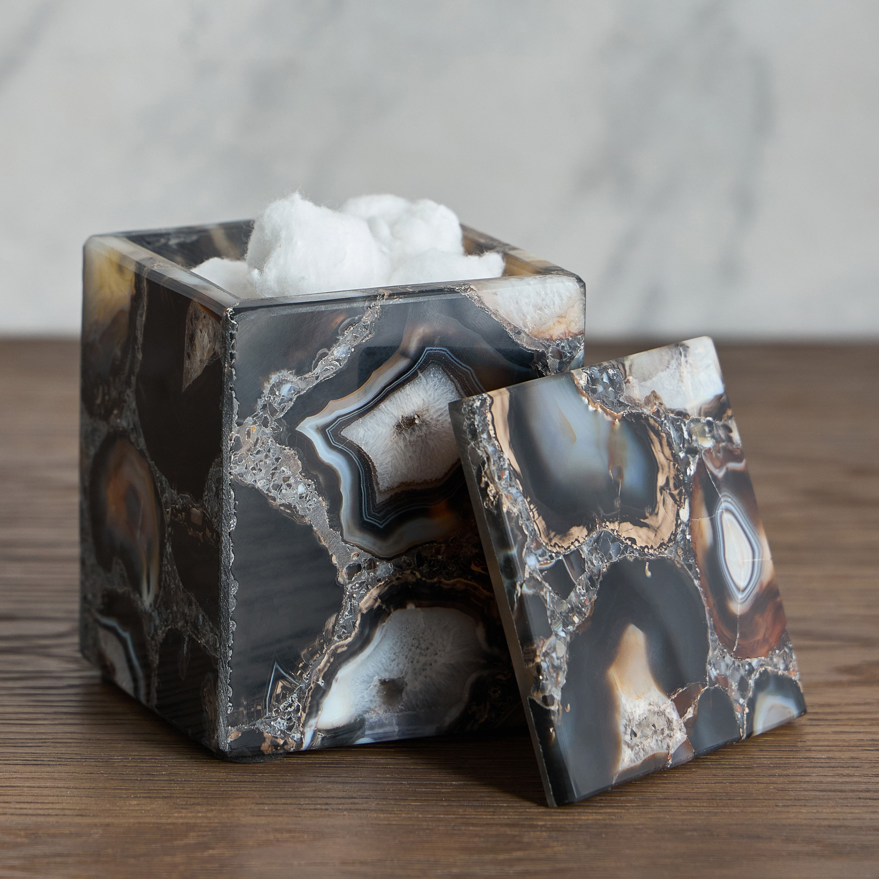 Agate Marble Cotton Jar-household-bathandlaundry-bathaccessories-tissueboxesandcottonjars-image-1