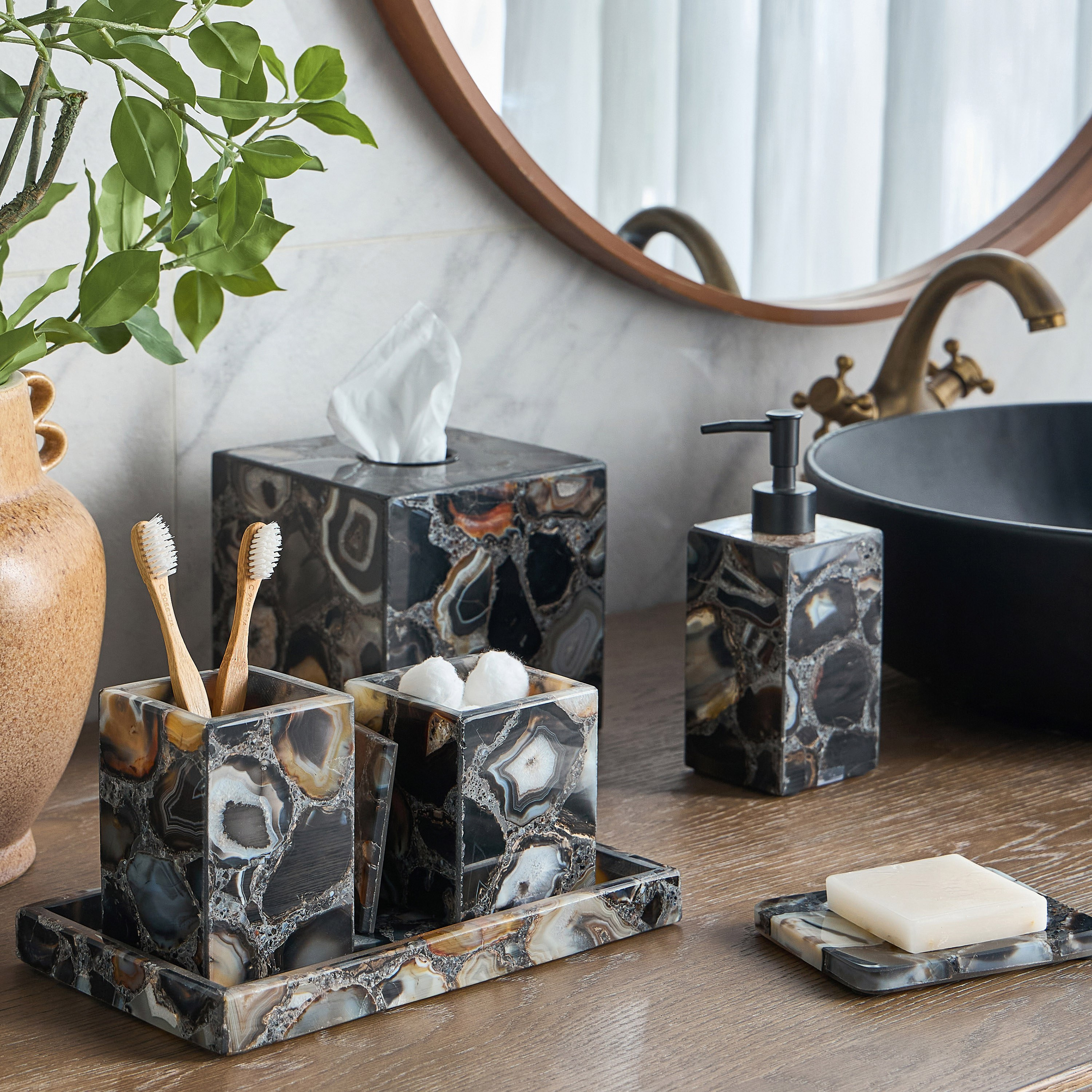 Agate Marble Cotton Jar-household-bathandlaundry-bathaccessories-tissueboxesandcottonjars-image-4