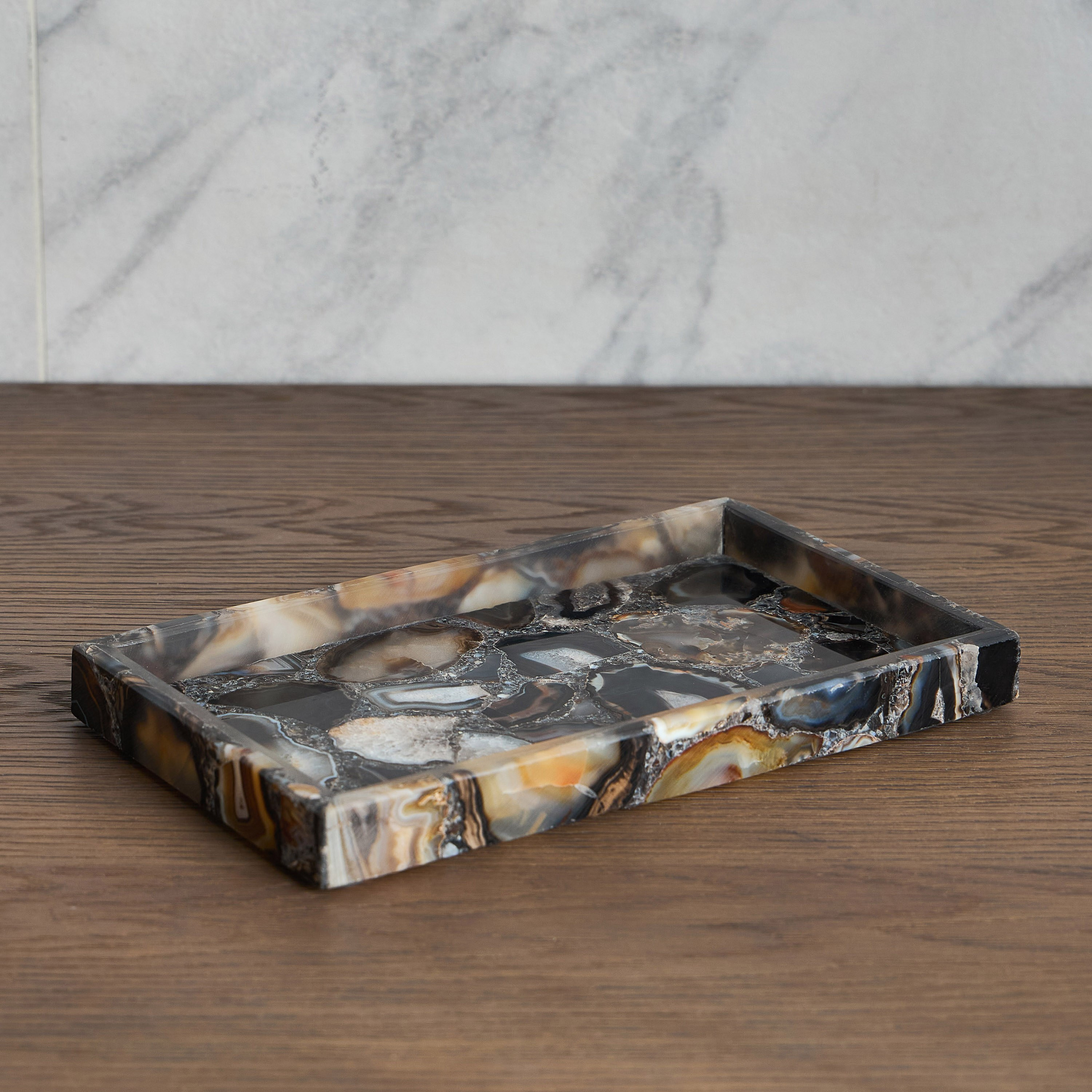 صينية مناشف رخامي عقيق-household-bathandlaundry-bathaccessories-toweltraysandplatforms-image-1