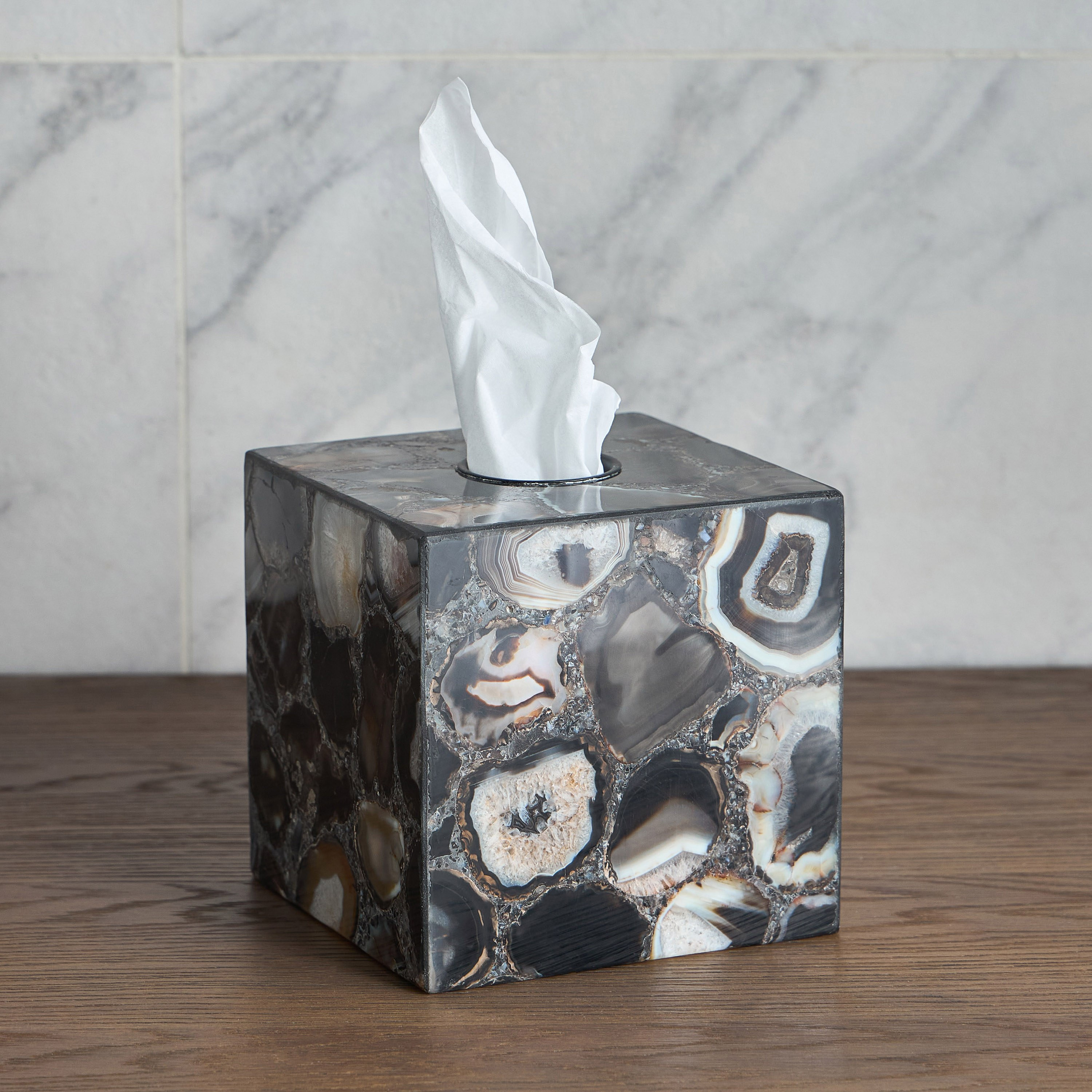 Agate Marble Tissue Box Cover-household-bathandlaundry-bathaccessories-tissueboxesandcottonjars-image-1