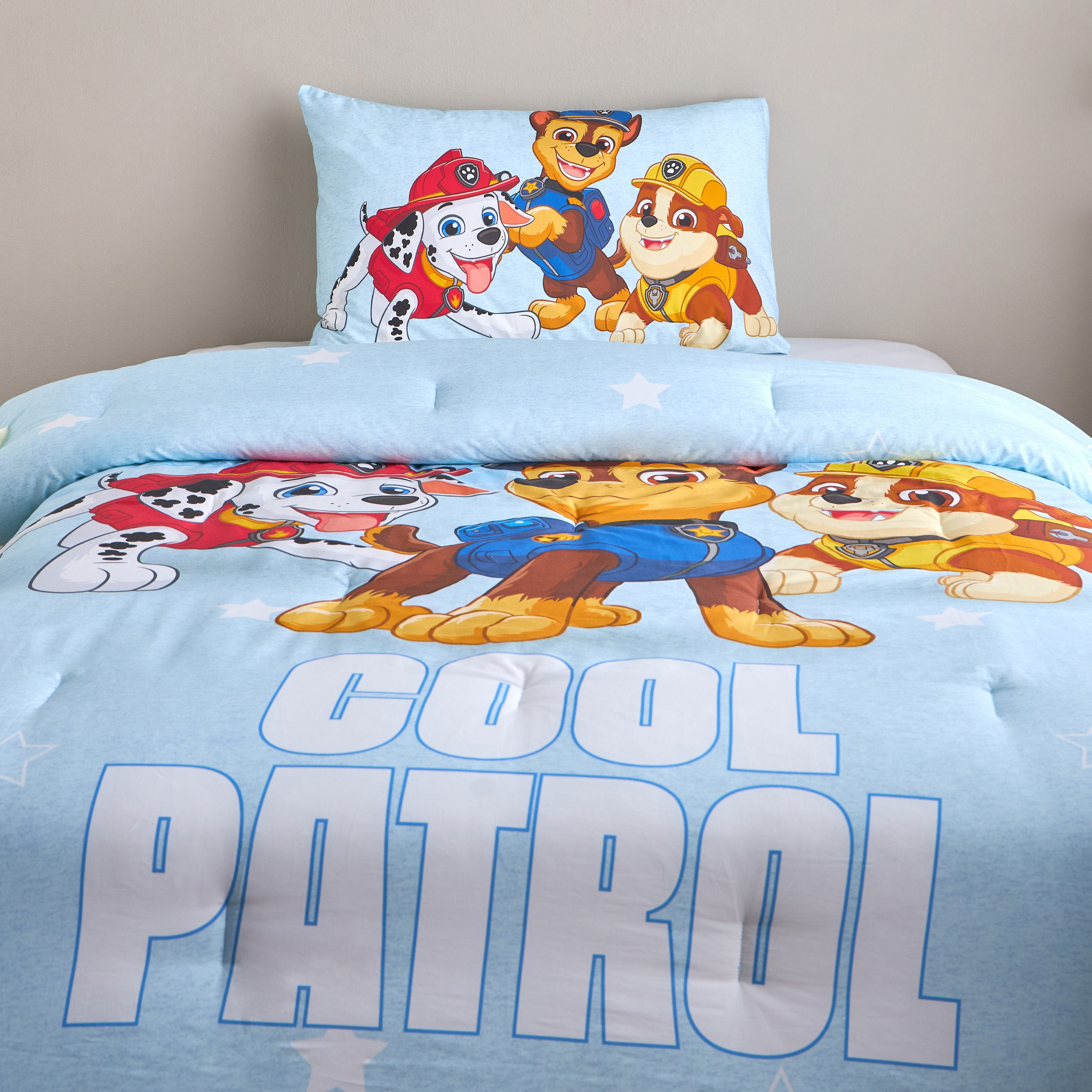 طقم لحاف قطن كامل بطبعات من قطعتين - باو باترول - 160x220 سم-babyandkids-beddingandwindows-bedding-comforters-image-2