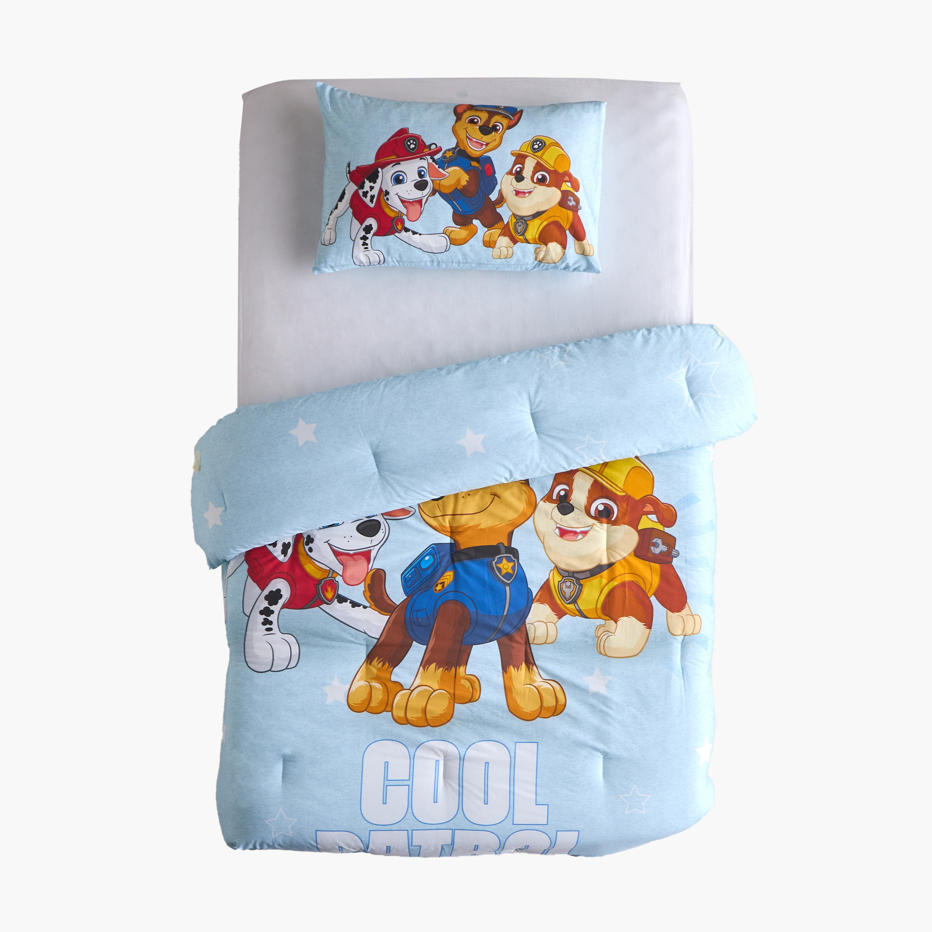 طقم لحاف قطن كامل بطبعات من قطعتين - باو باترول - 160x220 سم-babyandkids-beddingandwindows-bedding-comforters-image-5