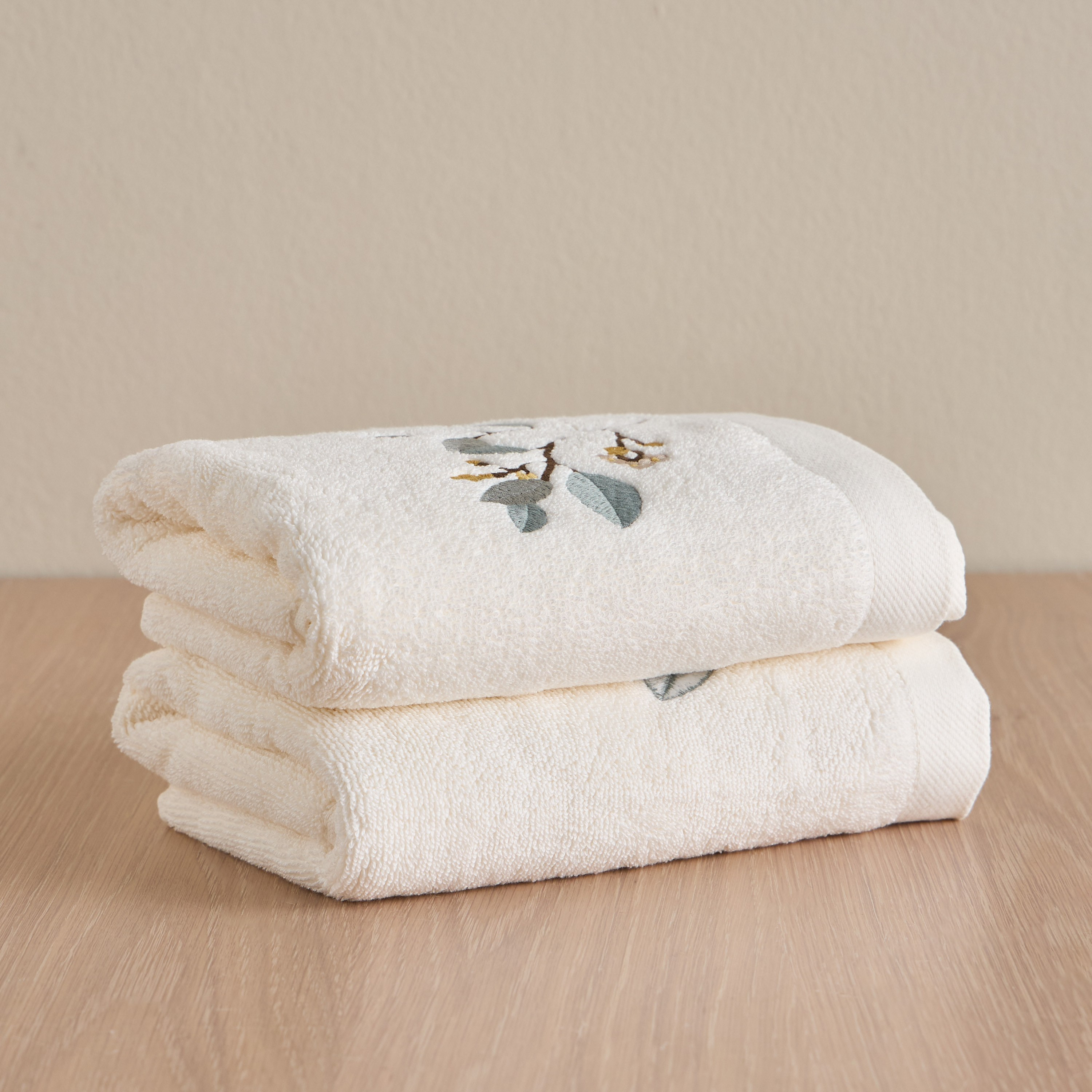 Majolica 2-Piece 550 GSM Turkish Cotton Hand Towel Set - 50x90 cm-household-bathandlaundry-bathlinen-towels-image-1