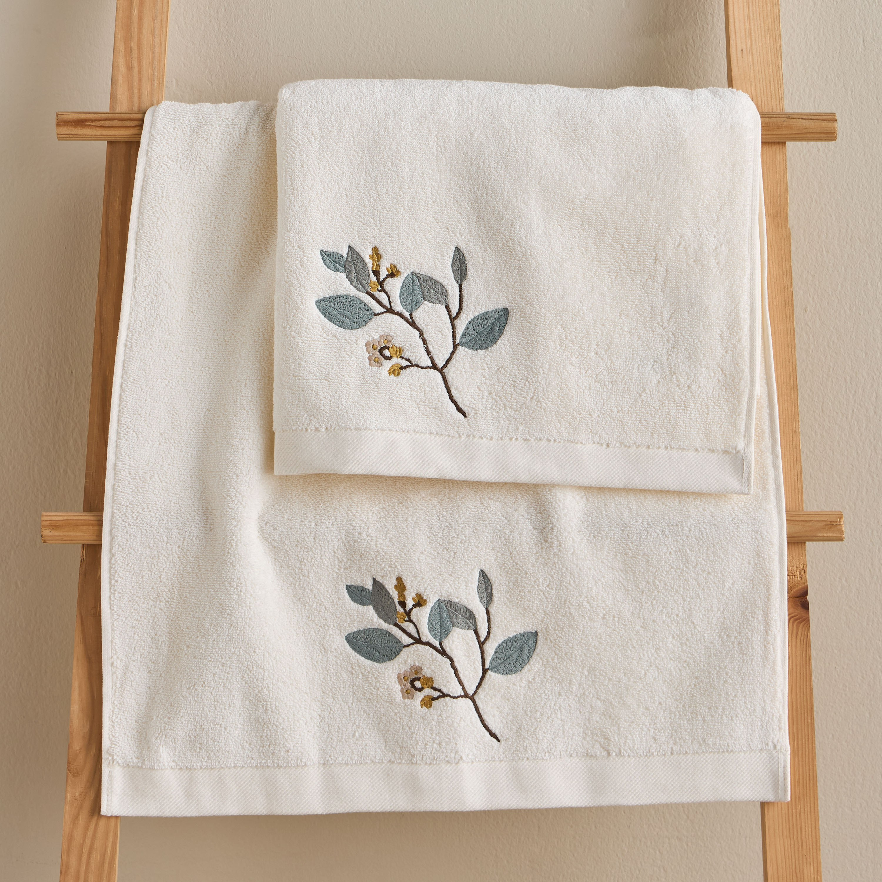 Majolica 2-Piece 550 GSM Turkish Cotton Hand Towel Set - 50x90 cm-household-bathandlaundry-bathlinen-towels-image-2