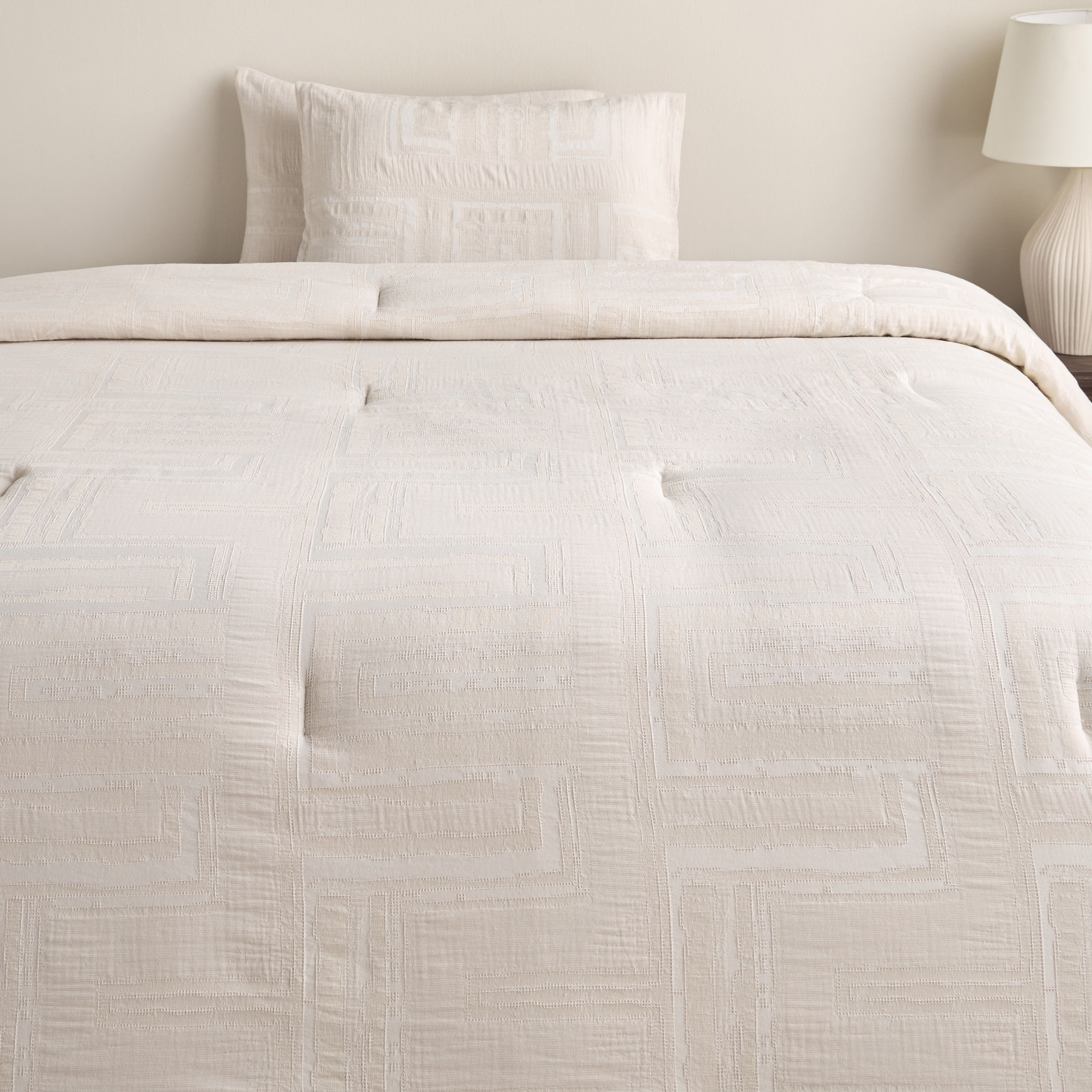 Zorro Cotton Jacquard 3-Piece Super King Comforter Set - 240x260 cm-household-bedding-comfortersandbedspreads-comforters-image-2