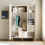 Mars 3-Door Wardrobe with Drawers-babyandkids-roomfurniture-wardrobes-image-3