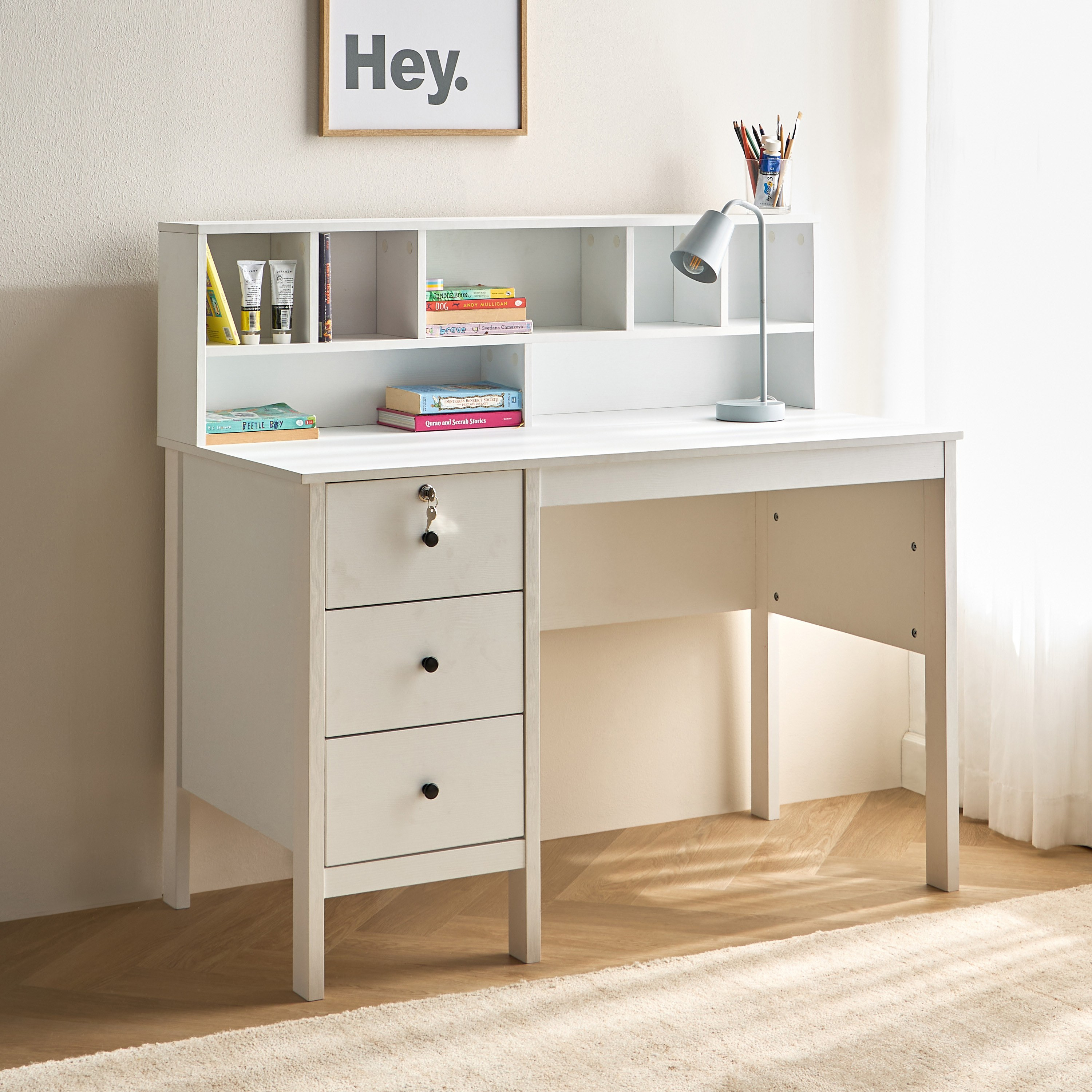 Pablo Study Desk with Hutch-babyandkids-roomfurniture-studydesks-image-1
