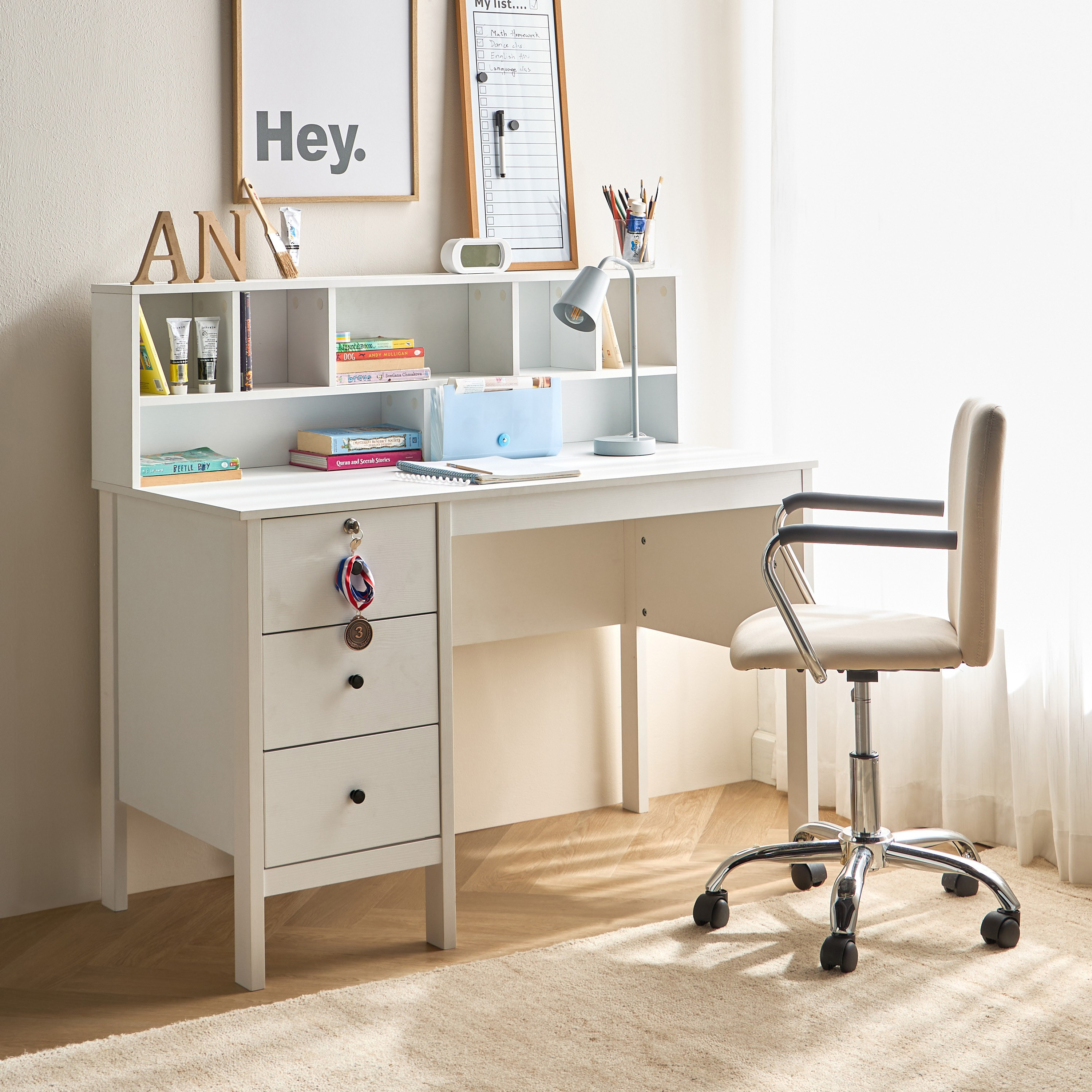 Pablo Study Desk with Hutch-babyandkids-roomfurniture-studydesks-image-8