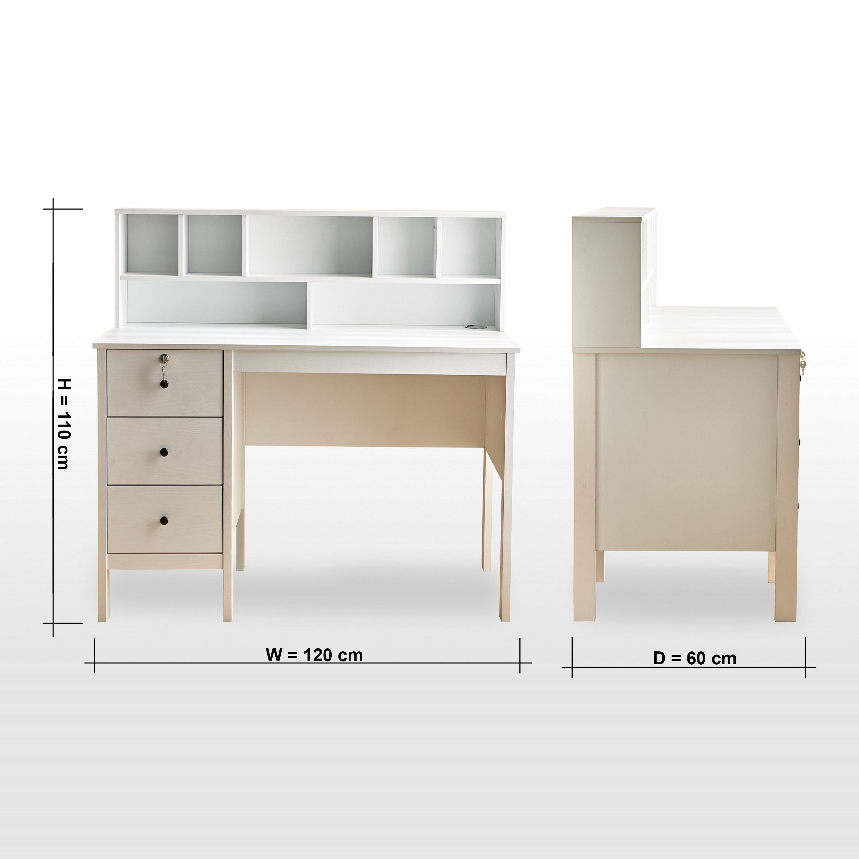 Pablo Study Desk with Hutch-babyandkids-roomfurniture-studydesks-image-9