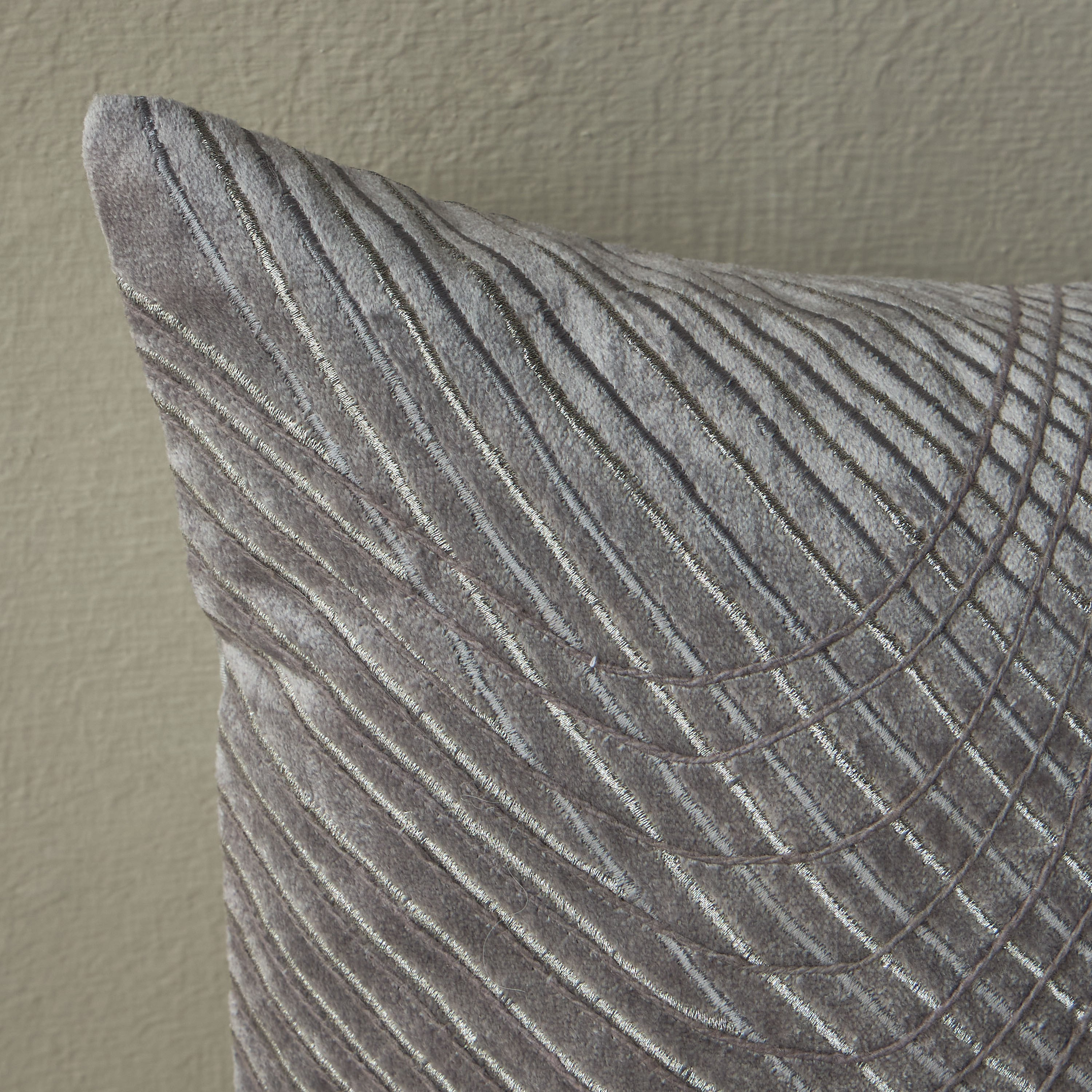 Vermilion Wave Embroidered Filled Cushion - 30x50 cm-household-cushionsandthrows-filledcushions-decorativecushions-image-2