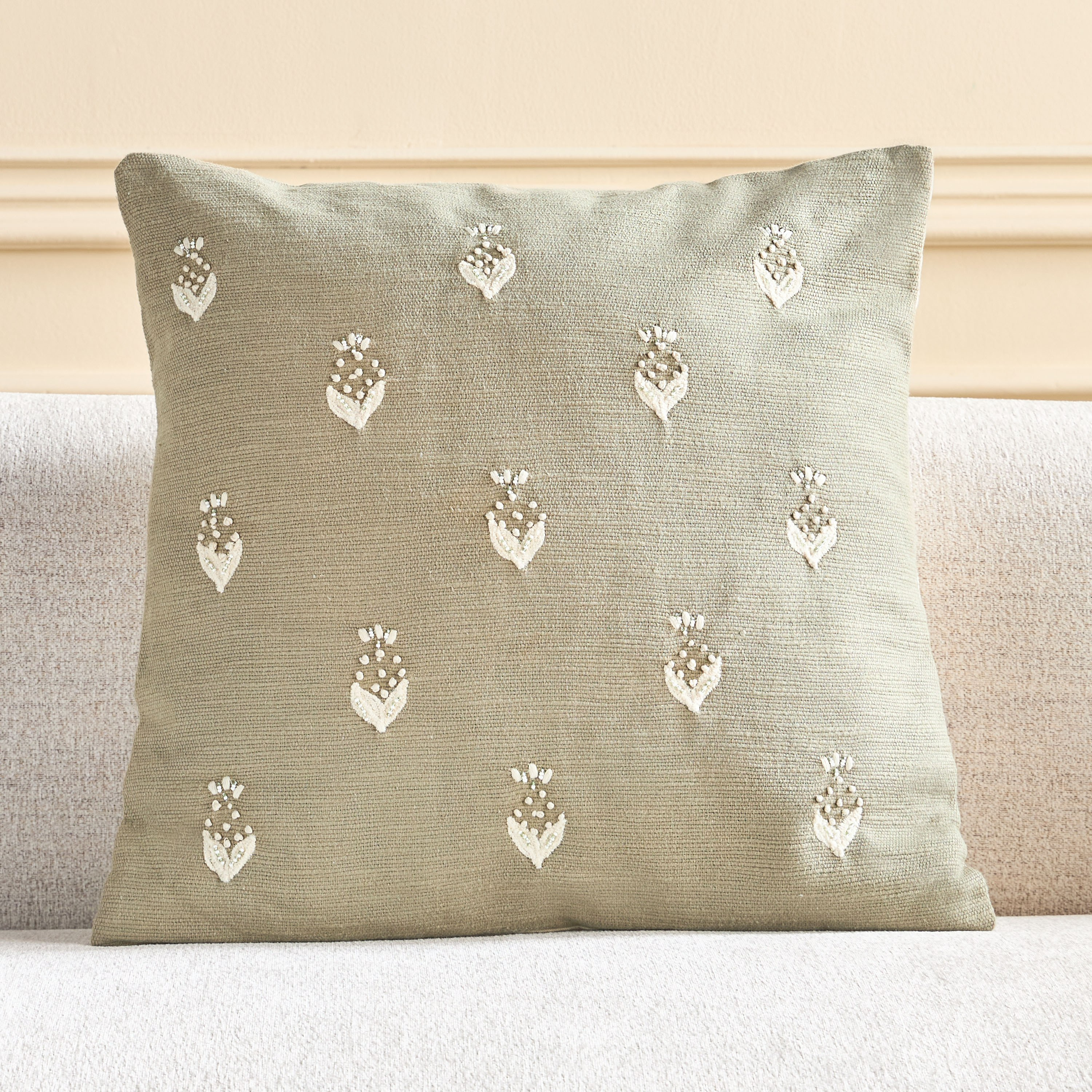 Multan Embroidered Filled Cushion - 50x50 cm-household-cushionsandthrows-filledcushions-decorativecushions-image-1
