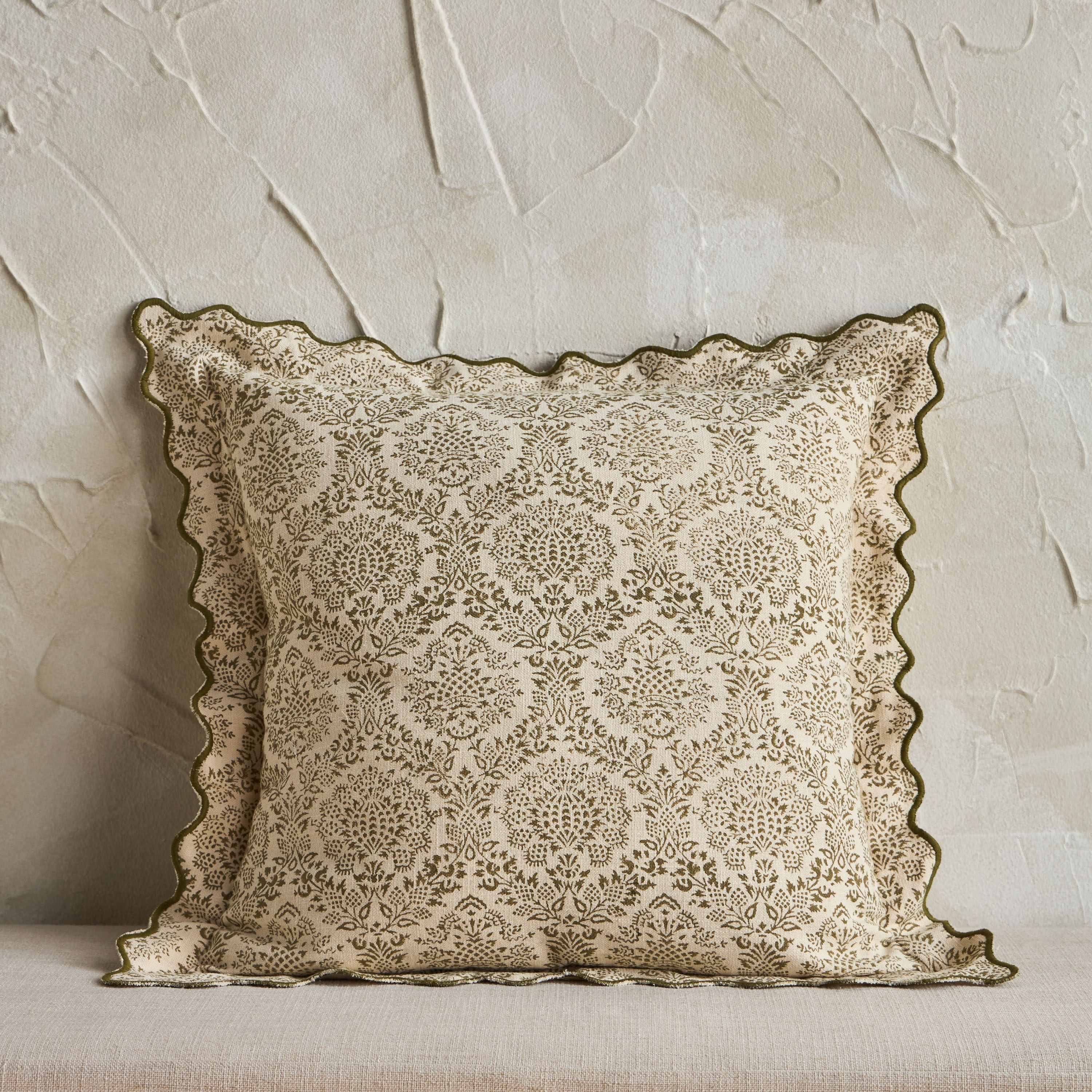 Shireen Block Print Cushion Cover - 50x50 cm-household-cushionsandthrows-cushioncovers-image-1