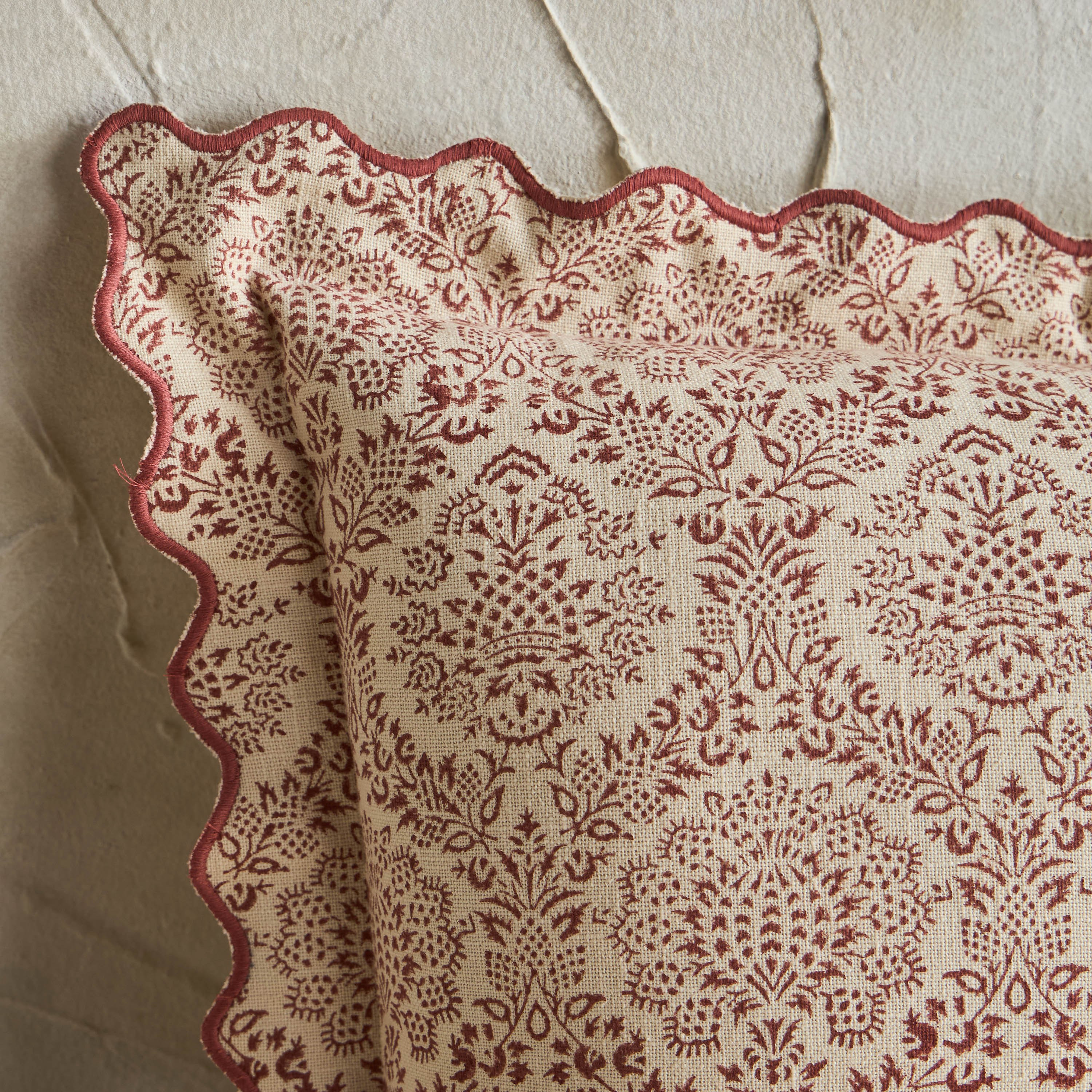 Shireen Block Print Filled Cushion - 50x50 cm-household-cushionsandthrows-filledcushions-decorativecushions-image-2
