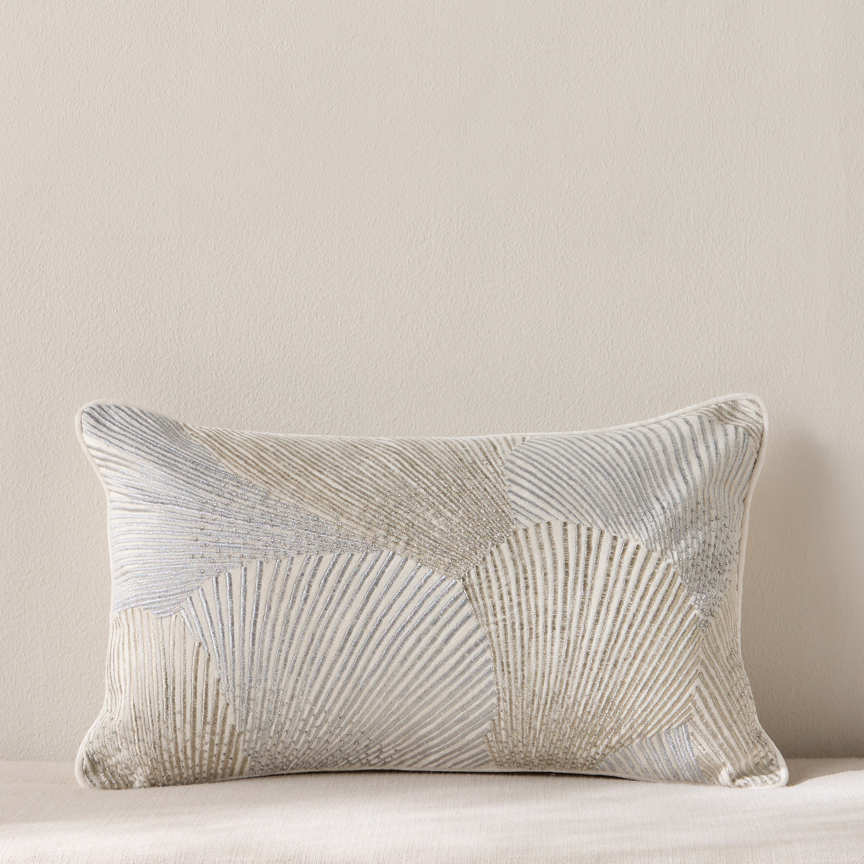 Scallop Embroidered Cushion Cover - 30x50 cm-household-cushionsandthrows-cushioncovers-image-1