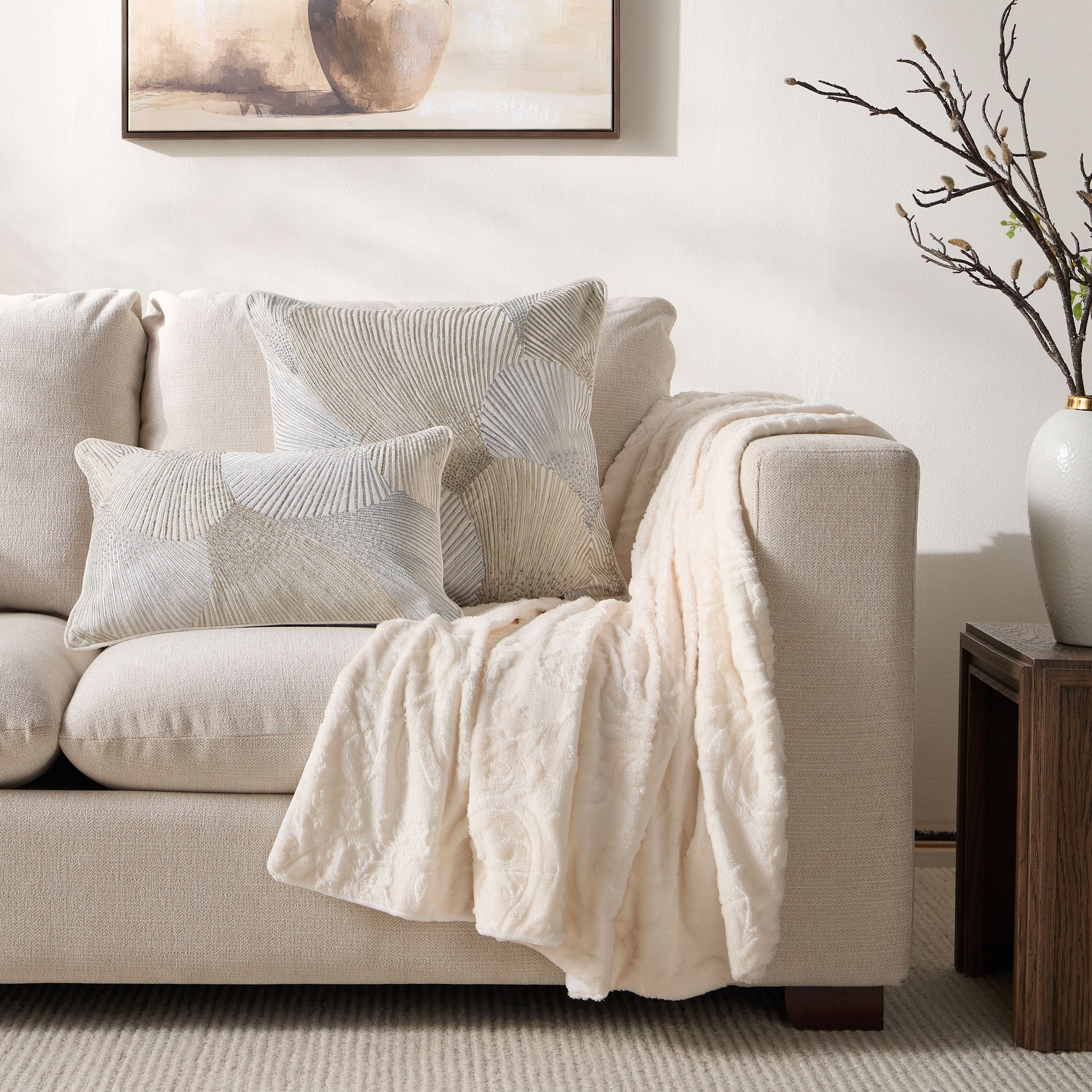 Scallop Embroidered Cushion Cover - 30x50 cm-household-cushionsandthrows-cushioncovers-image-3