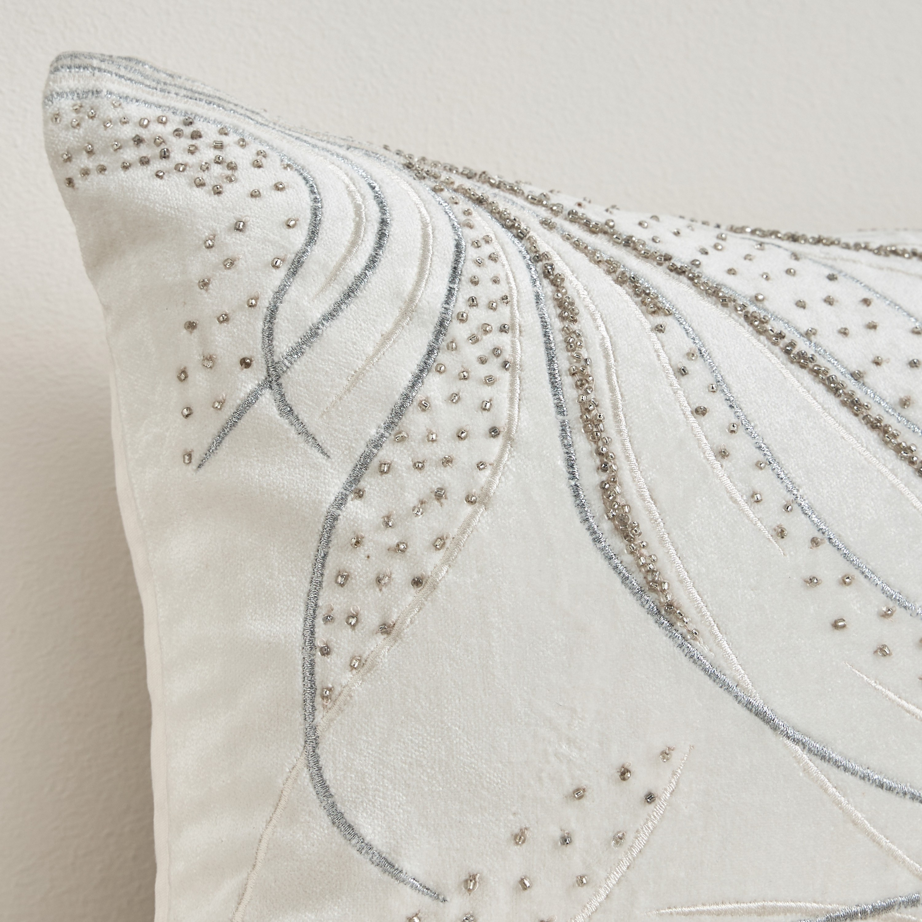 Wave Beads Embroidered Cushion Cover - 30x50 cm-household-cushionsandthrows-cushioncovers-image-2