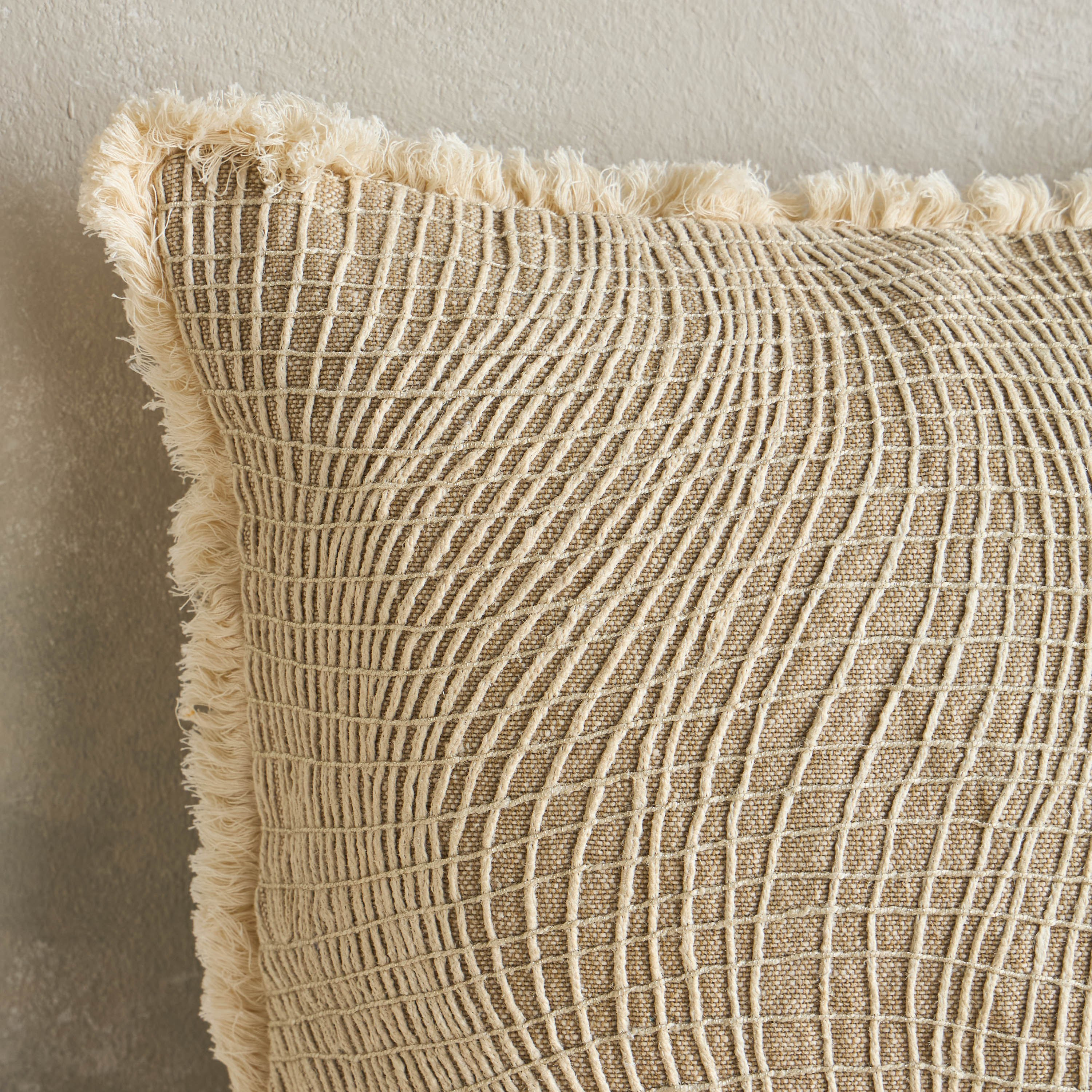 Sway Embroidered Filled Cushion - 50x50 cm-household-cushionsandthrows-filledcushions-decorativecushions-image-2