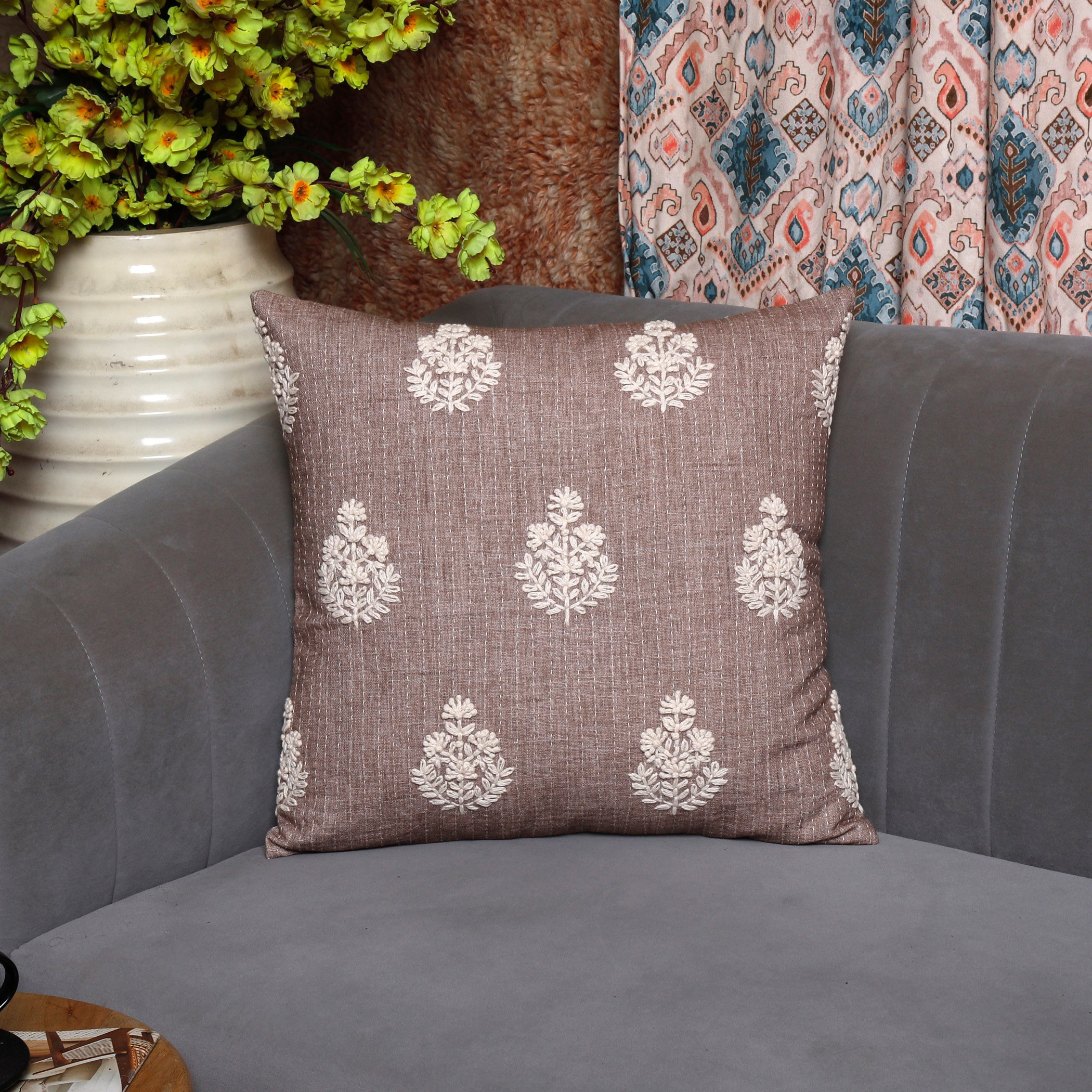 Jhumka Embroidered Filled Cushion - 30x50 cm-household-cushionsandthrows-filledcushions-decorativecushions-image-1