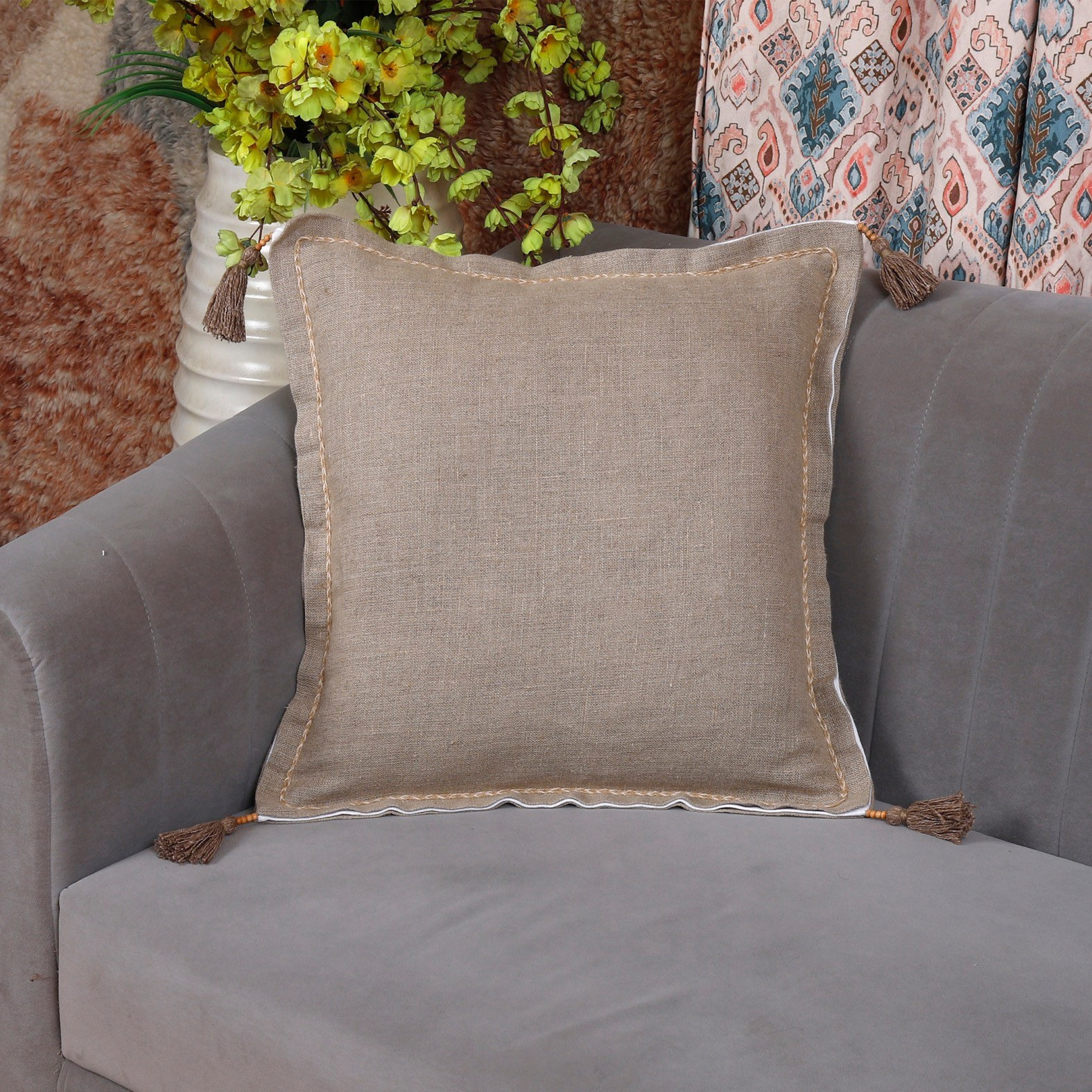 Zeil Filled Cushion - 50x50 cm-household-cushionsandthrows-filledcushions-decorativecushions-image-1