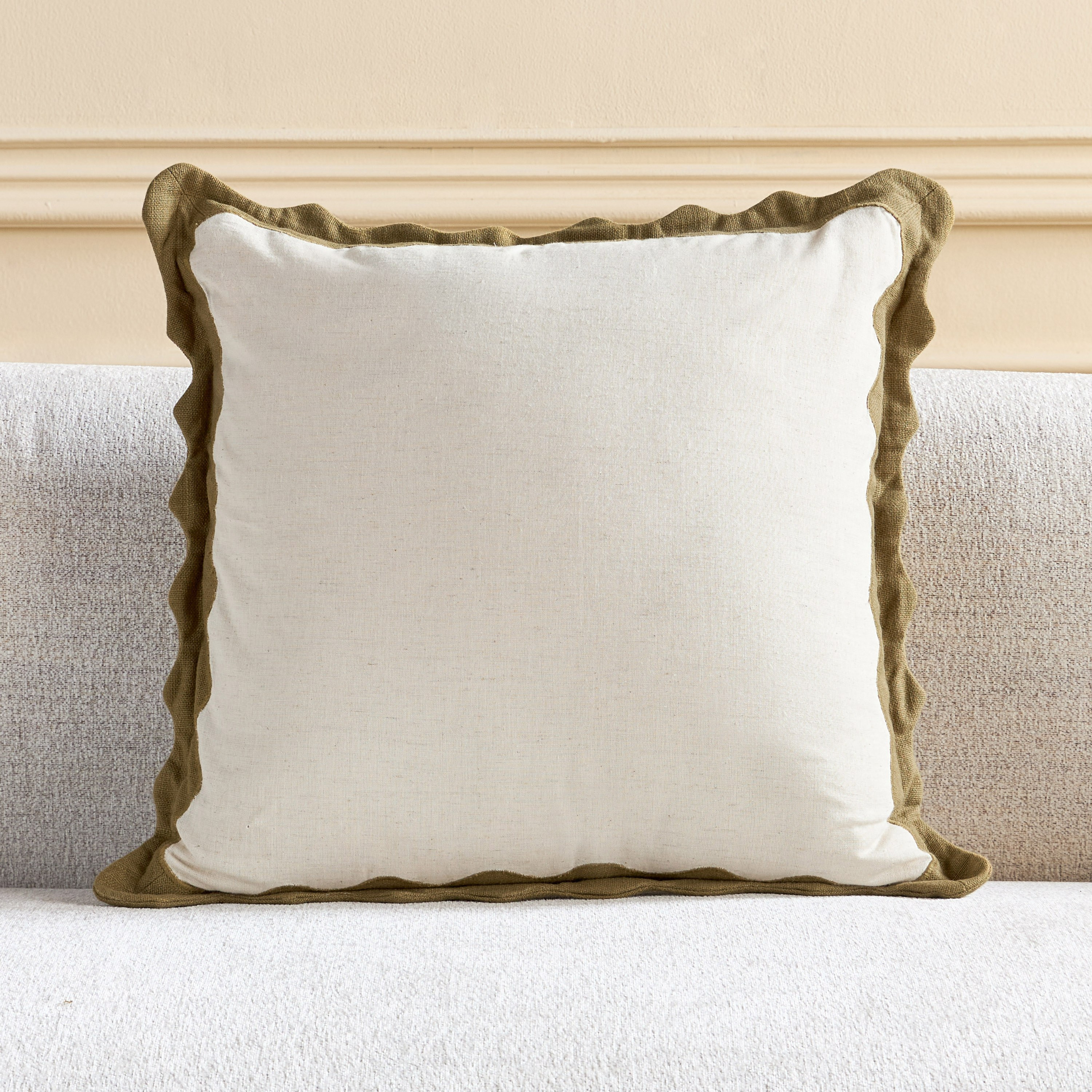 Lyon Woven Scallop Edge Cushion Cover - 50x50 cm-household-cushionsandthrows-cushioncovers-image-1